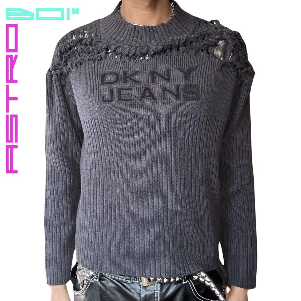 DKNY ASTROBOI* DKNY JEANS Gray Braided Twist Chunky Sweatern- XL Size US XL / EU 56 / 4 - 2 Thumbnail
