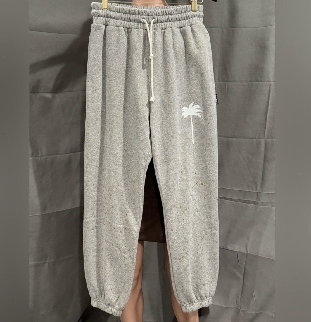 Palm Angels PALM ANGELS PXP Painted Classic Sweatpants MELANGE GREY Sz M Size US 32 / EU 48 - 1 Thumbnail