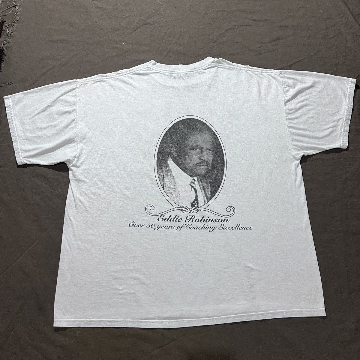 Vintage Vintage 90s Eddie Robinson Oklahoma NFL Promo Tee 2XL BOWL Size US XXL / EU 58 / 5 - 2 Thumbnail