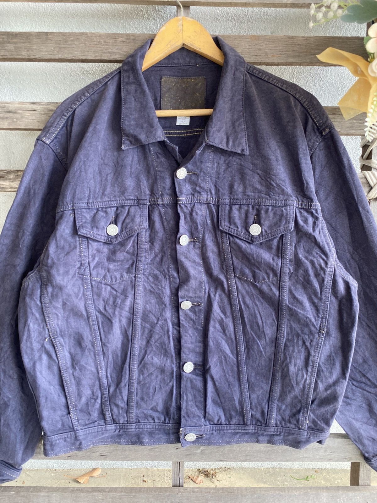 Edwin Vintage 90s Edwin Indigo Jacket Size US XL / EU 56 / 4 - 2 Thumbnail