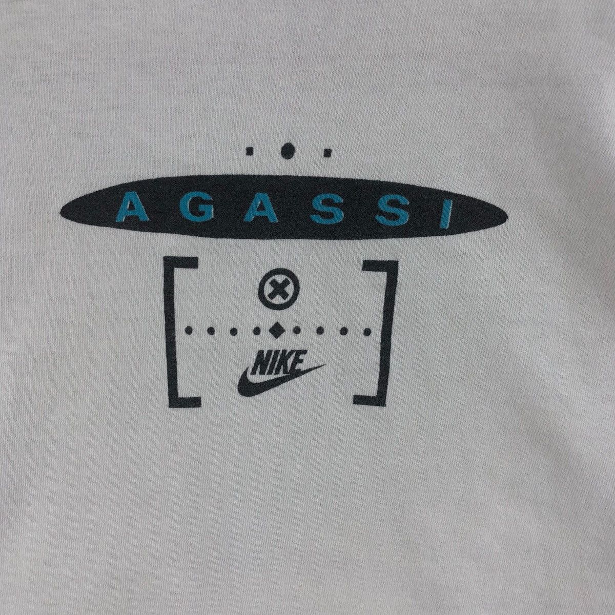 Nike × Vintage Pick!! Vtg 90's NIKE ANDRE AGASSI Grey Tag Tee Tshirt Size US M / EU 48-50 / 2 - 9 Thumbnail