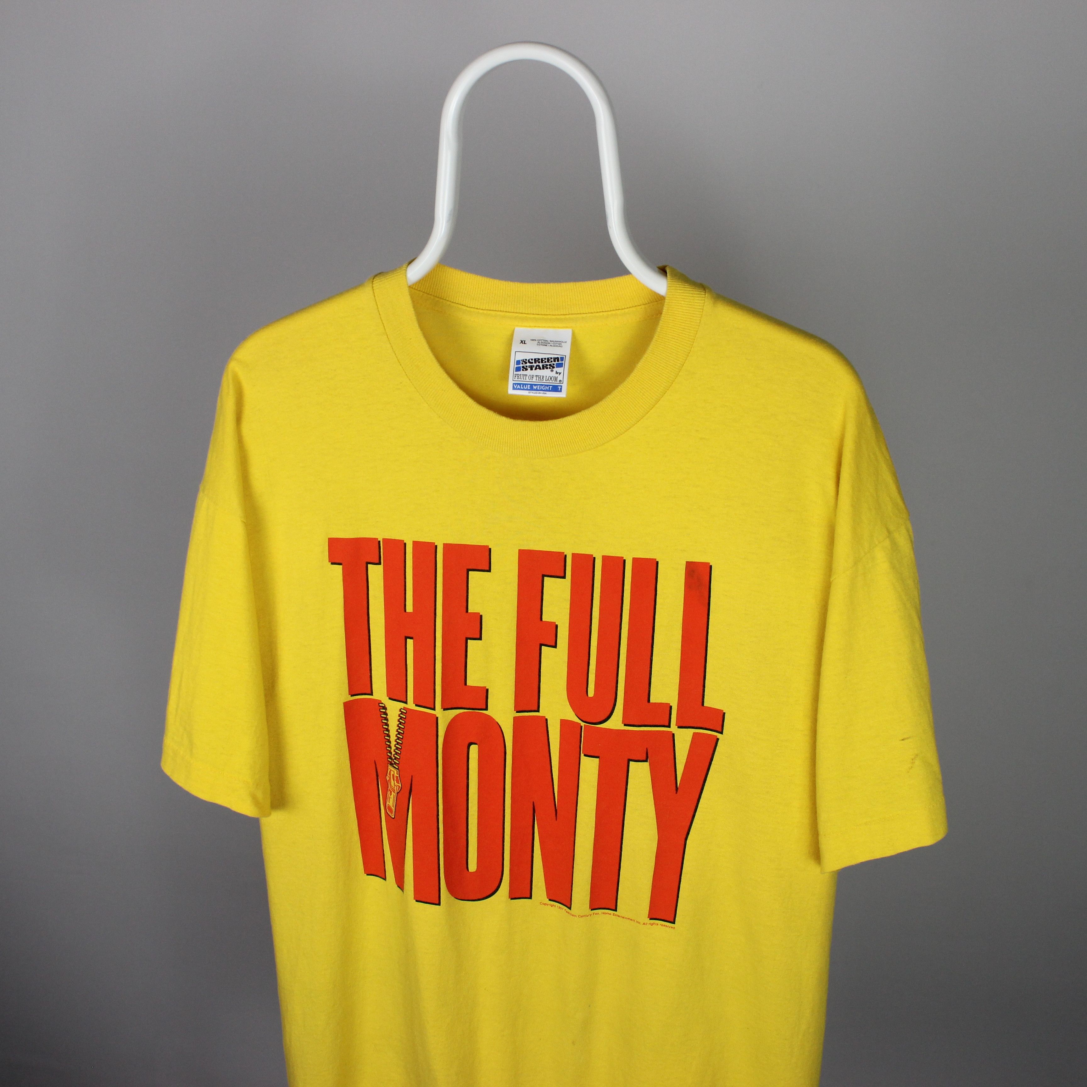 Vintage Full monty 1997 movie promotional shirt yellow single XL Size US XL / EU 56 / 4 - 2 Thumbnail