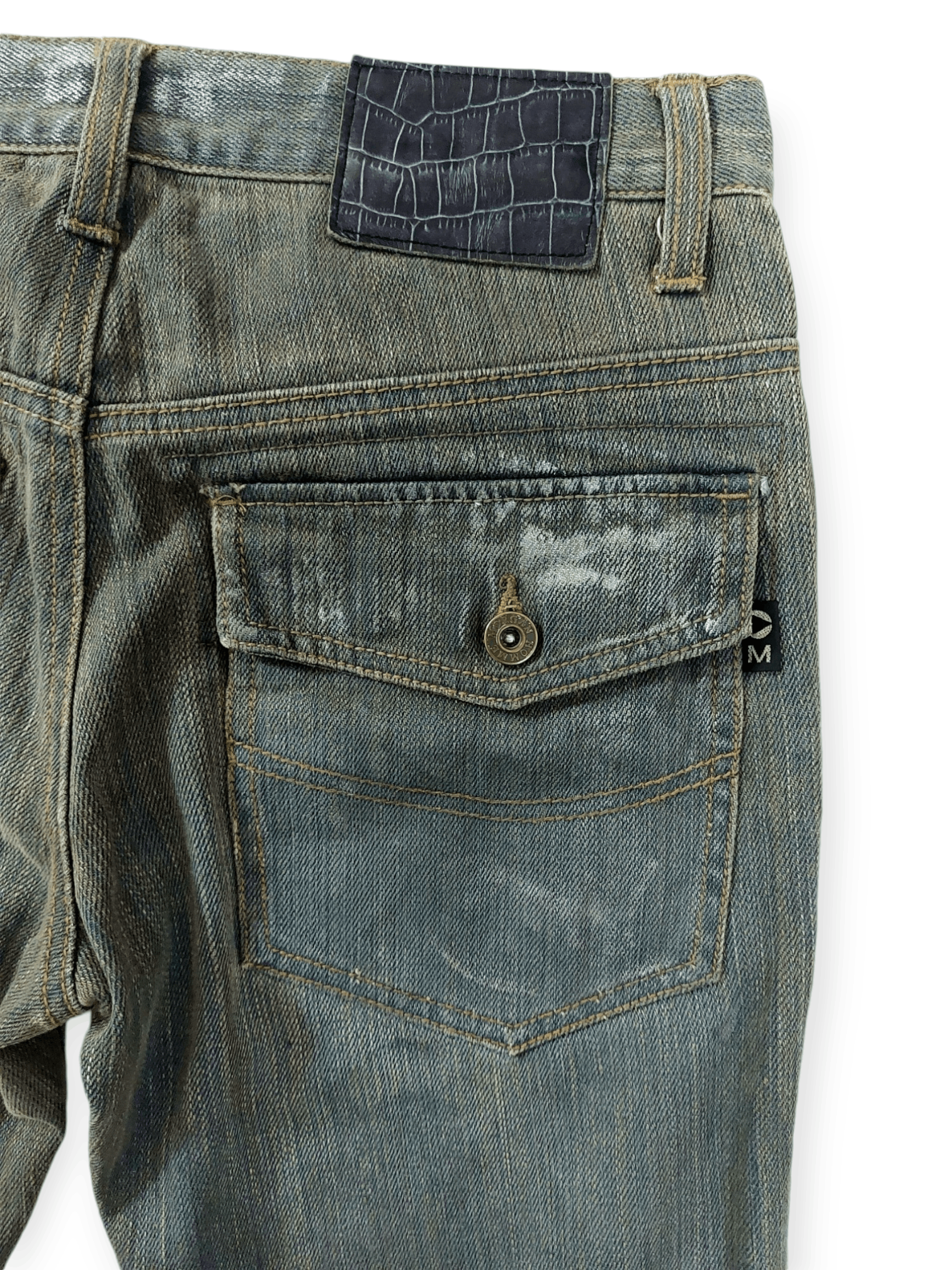 Morgan Homme Morgan Homme Rusty Acid Wash Rare Design Size US 29 - 12 Thumbnail