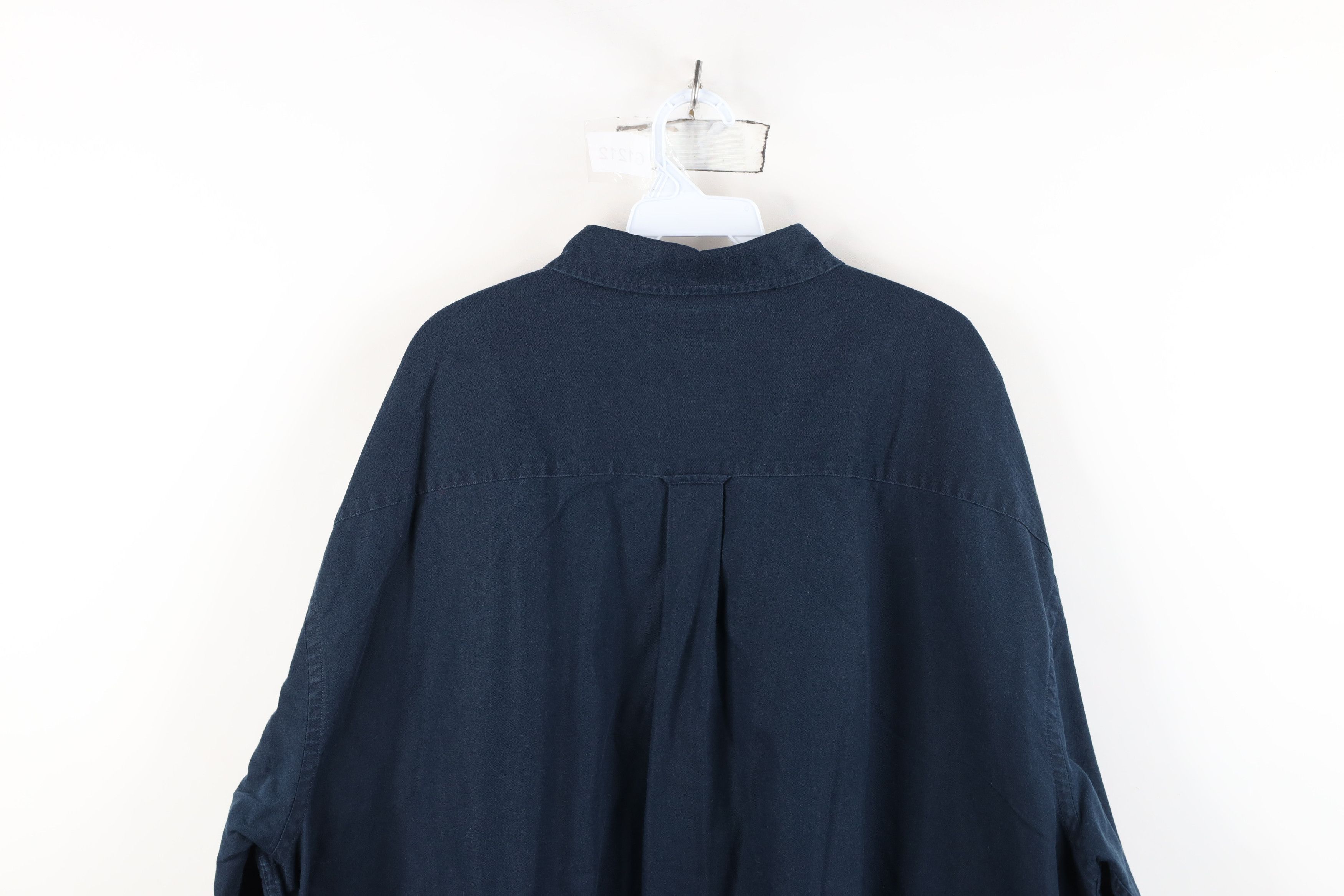 Vintage Vintage 90s Streetwear Collared Button Down Shirt Navy Blue Size US XXL / EU 58 / 5 - 11 Thumbnail