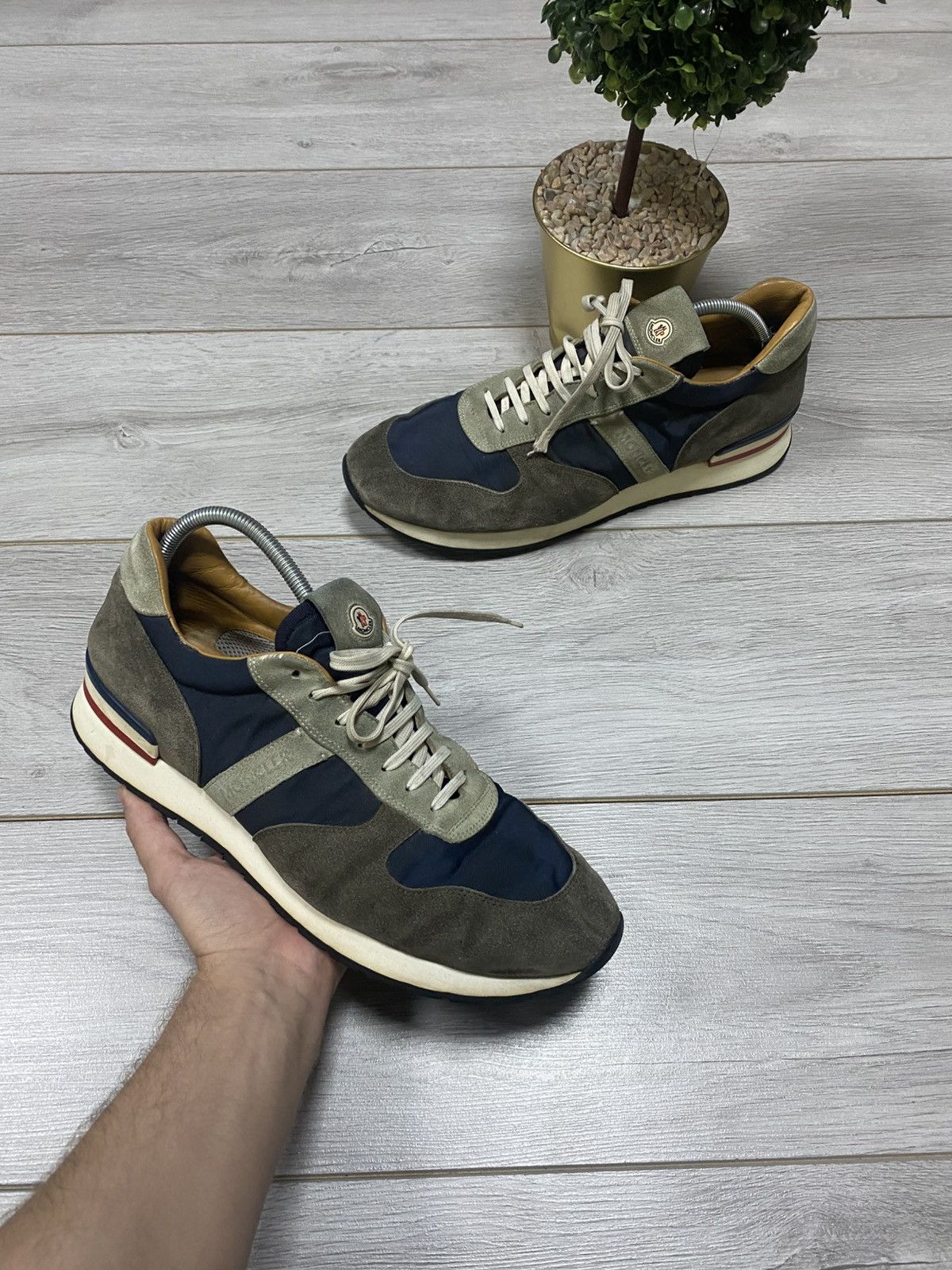 Moncler Moncler suede sneakers shoes Size US 13 / EU 46 - 1 Thumbnail