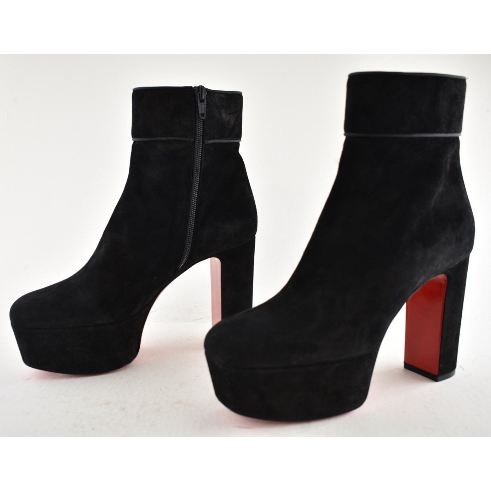 Christian Louboutin Christian Louboutin Protorlato 110 Black Suede Platform Size US 7 / IT 37 - 10 Thumbnail