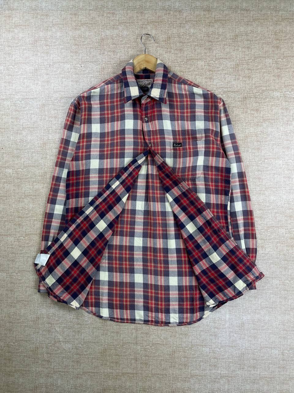 Vintage × Woolrich Woolen Mills Vintage Woolrich Single Pocket Red Plaid Button Ups Shirt Size US L / EU 52-54 / 3 - 13 Thumbnail