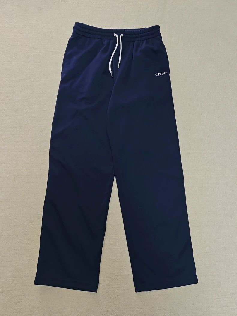Celine Celine Embroidered Logo Blue Letter Pants Size US 34 / EU 50 - 1 Thumbnail