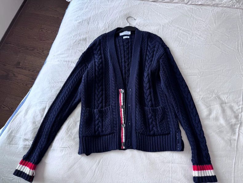 Other Thom Browne size1 Blue and green knit sweater Size US S / EU 44-46 / 1 - 1 Thumbnail