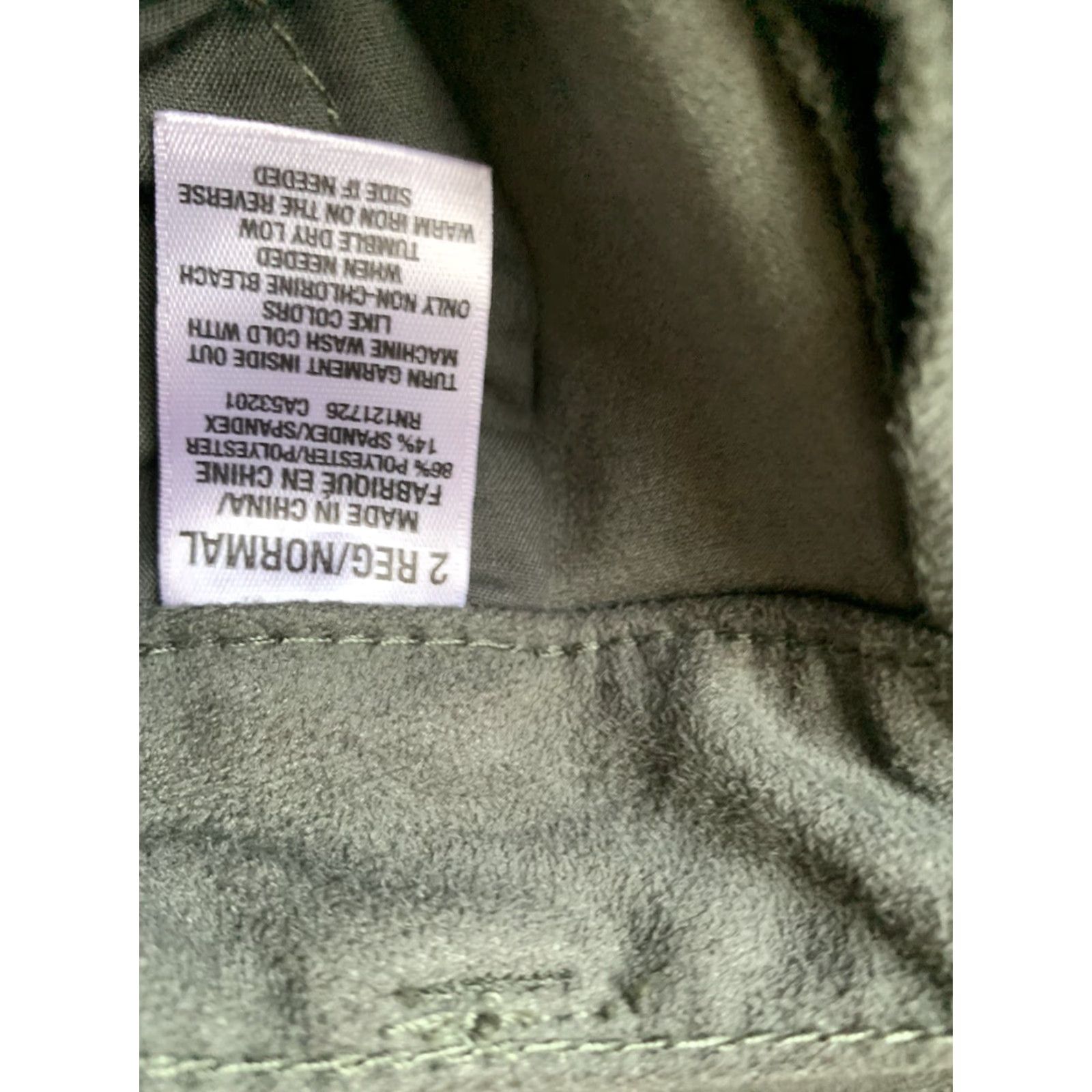 Olive TOKYO DARLING Olive Green Suede HIGH WAISTED JEGGING Pants Women's Sz 2 Regular Size 26" / US 2 / IT 38 - 4 Thumbnail