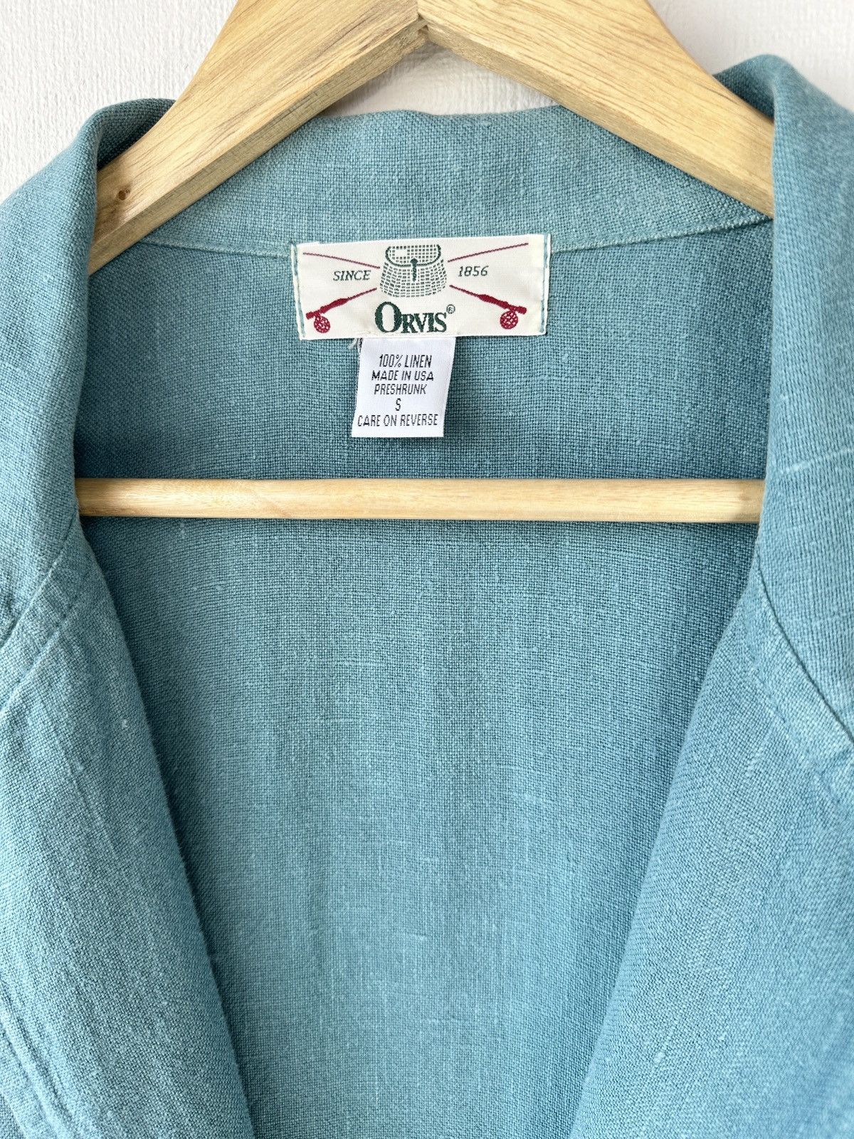 Orvis ORVIS Vintage 100% Linen made in USA Blue Blazer Jacket S Size S / US 4 / IT 40 - 7 Thumbnail