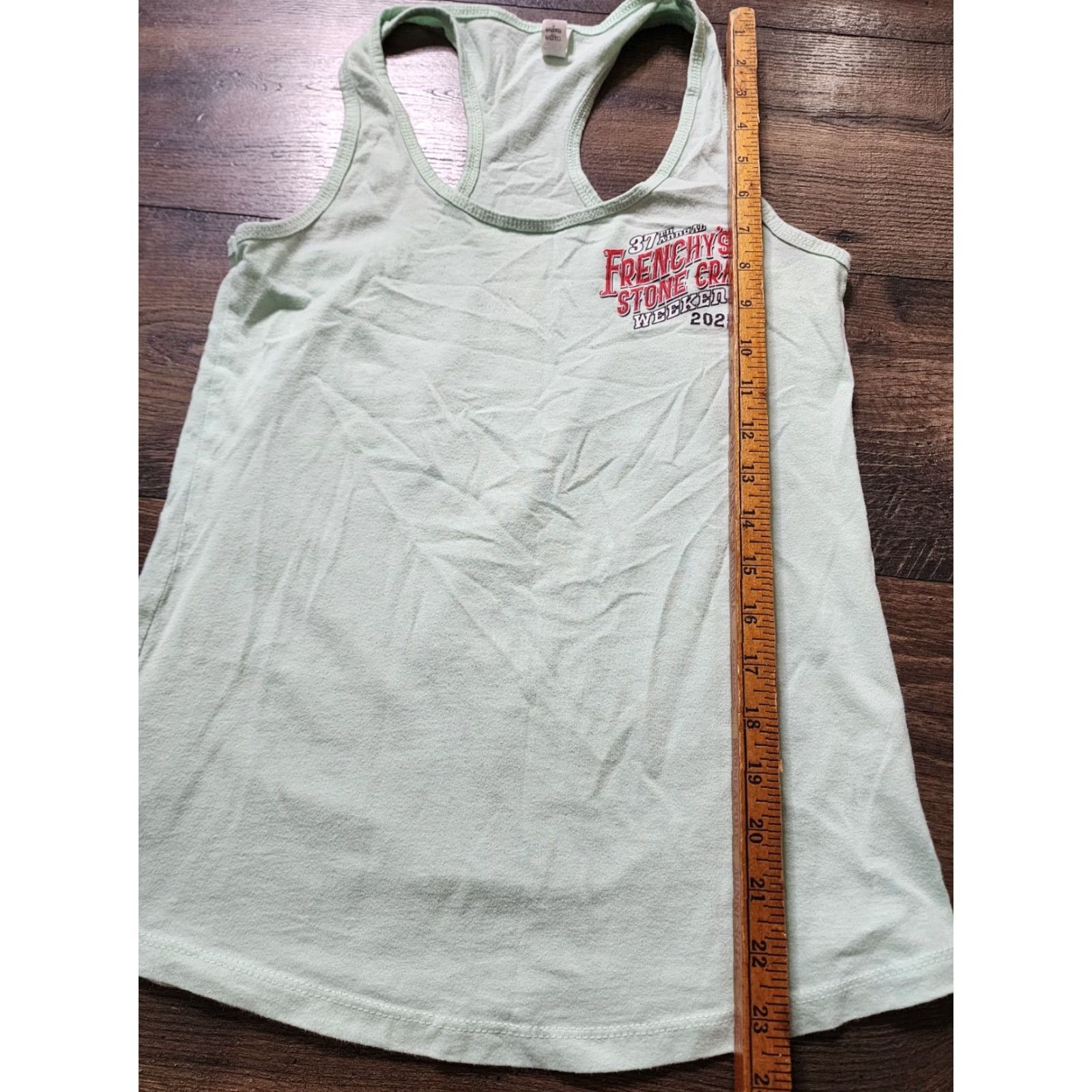 Next Level Womens S Clearwater Beach FL FRENCHY'S Stone Crab Weekend 2021 Tank Top T Shirt Tank Green Cotton Next Level Sleeveless Scoop Neck Beach Womens S Size S / US 4 / IT 40 - 3 Thumbnail