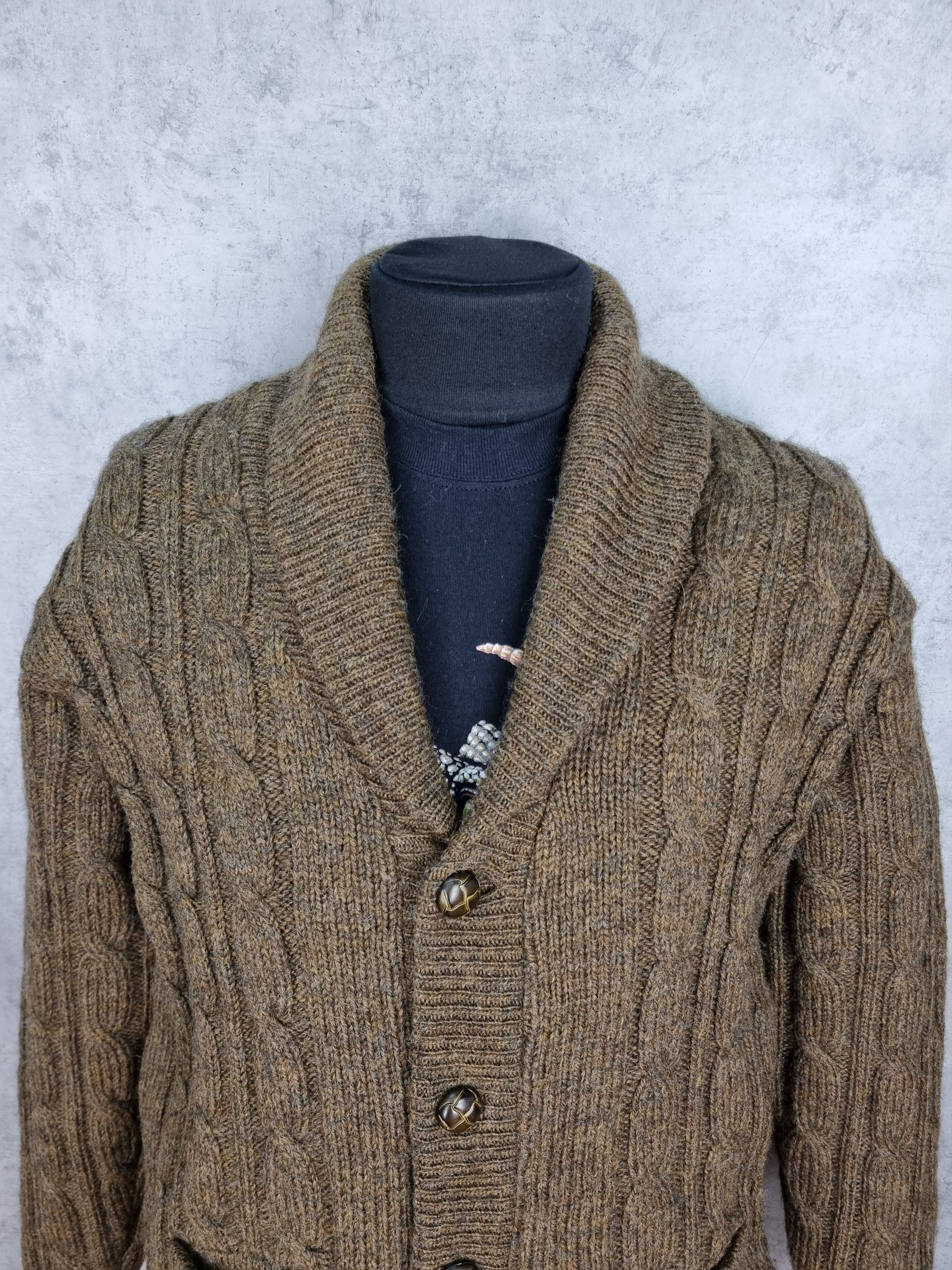 L.L. Bean L.L.Bean Virgin Wool Cable Knitted Cardigan Size US M / EU 48-50 / 2 - 6 Thumbnail