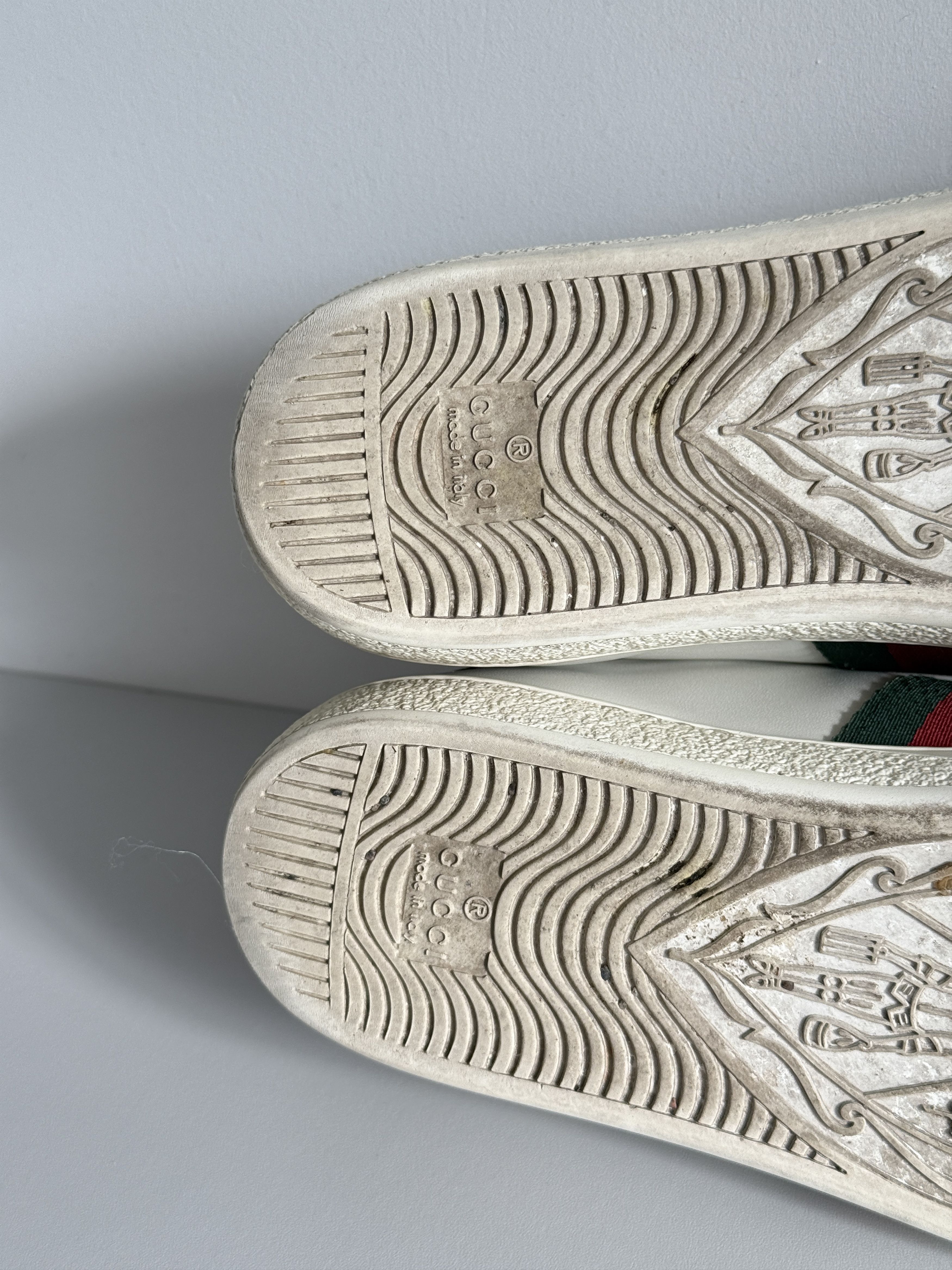 Gucci GUCCI Ace Arrow White Leather Sneakers Size US 8 / IT 38 - 10 Thumbnail