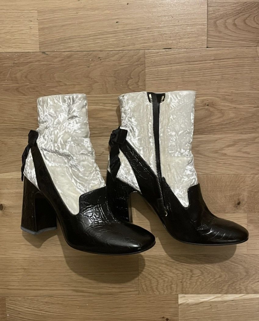 Erdem ERDEM doll bootie shoes black and white Size US 8 / IT 38 - 3 Thumbnail