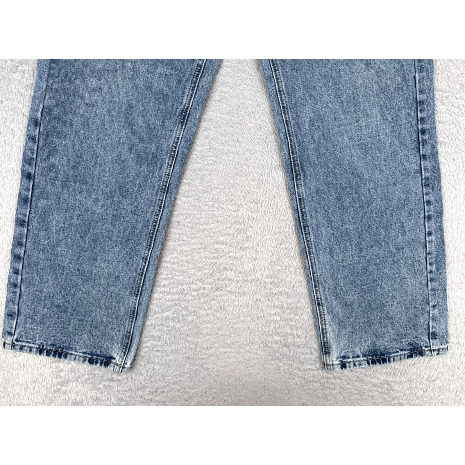 Shein SheIn Jeans Women 29x29 Blue Denim Wide-Leg High Rise 5-Pocket Button Zip Cotton Blend Retro 90s Womens Size 29" - 2 Thumbnail