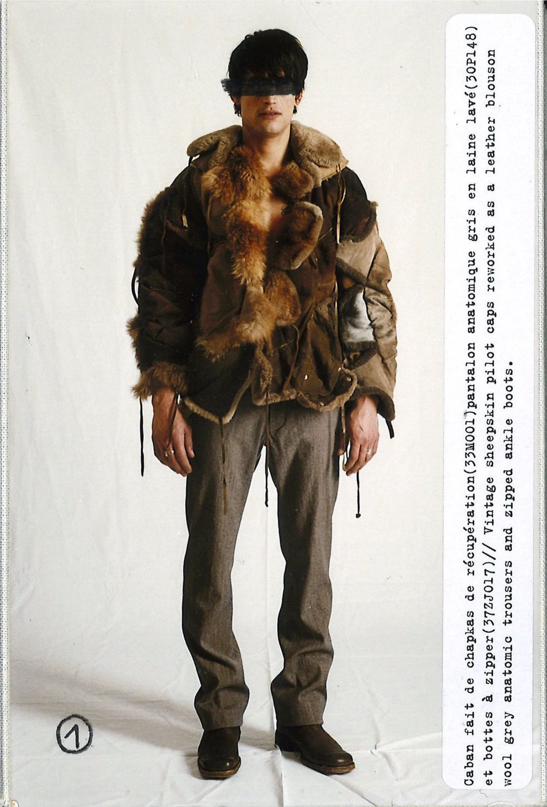 image of Maison Margiela Aw2005 Two-Tone Anatomical Wool Blend Pants in Camel, Men's (Size 31)