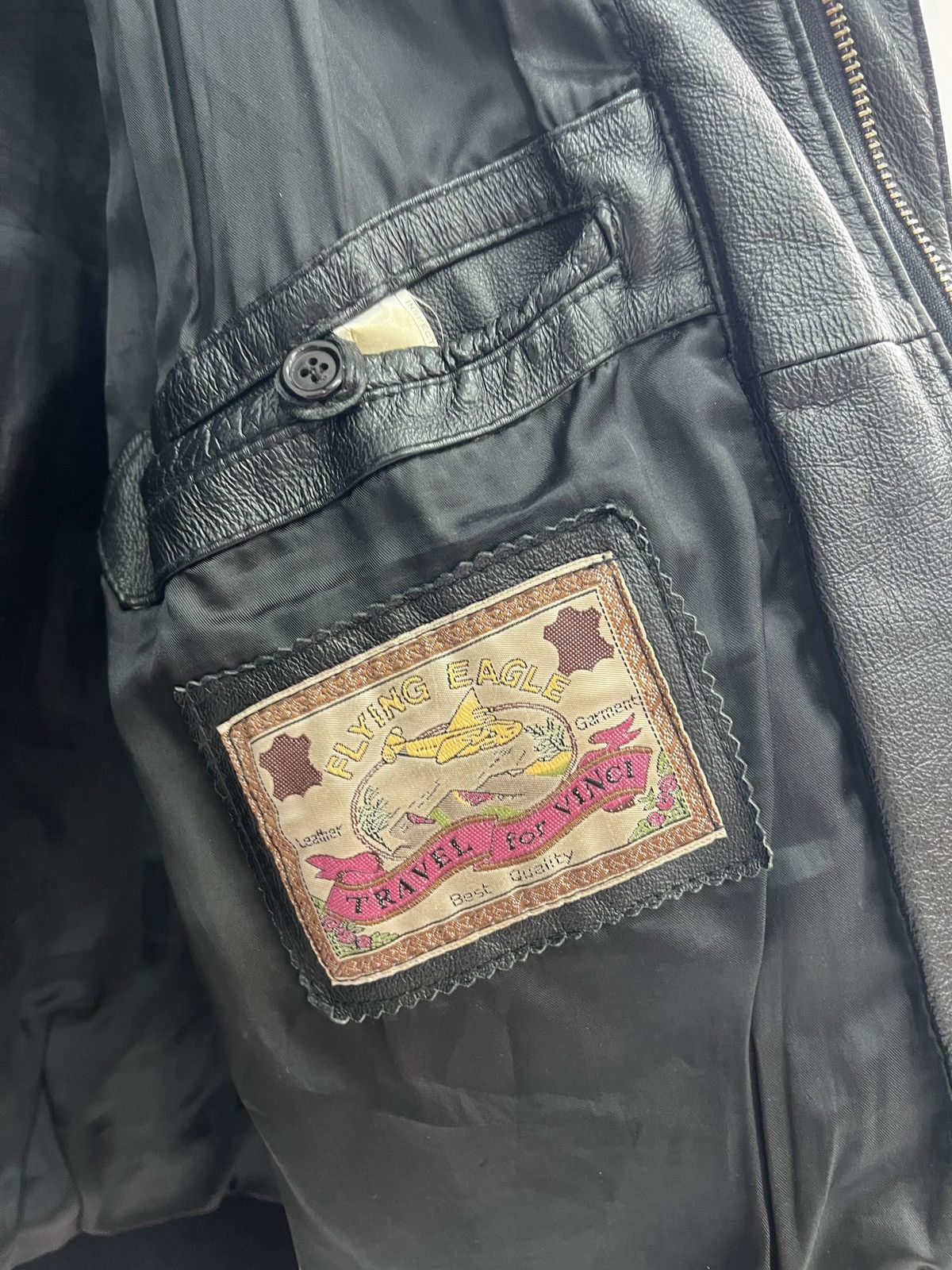 Other VINTAGE LEATHER BUMBER JACKET LEATHER 90s USA TEXAS RARE Size US L / EU 52-54 / 3 - 11 Thumbnail