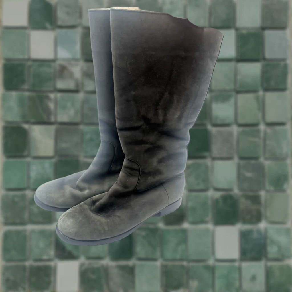 Ugg UGG Australia Junipero Boots Green Size 8 Women’s Tall Knee High Leather Suede Shearling Lined Zipper Flat Heel Riding Style Boots Womens Size US 8 / IT 38 - 1 Thumbnail