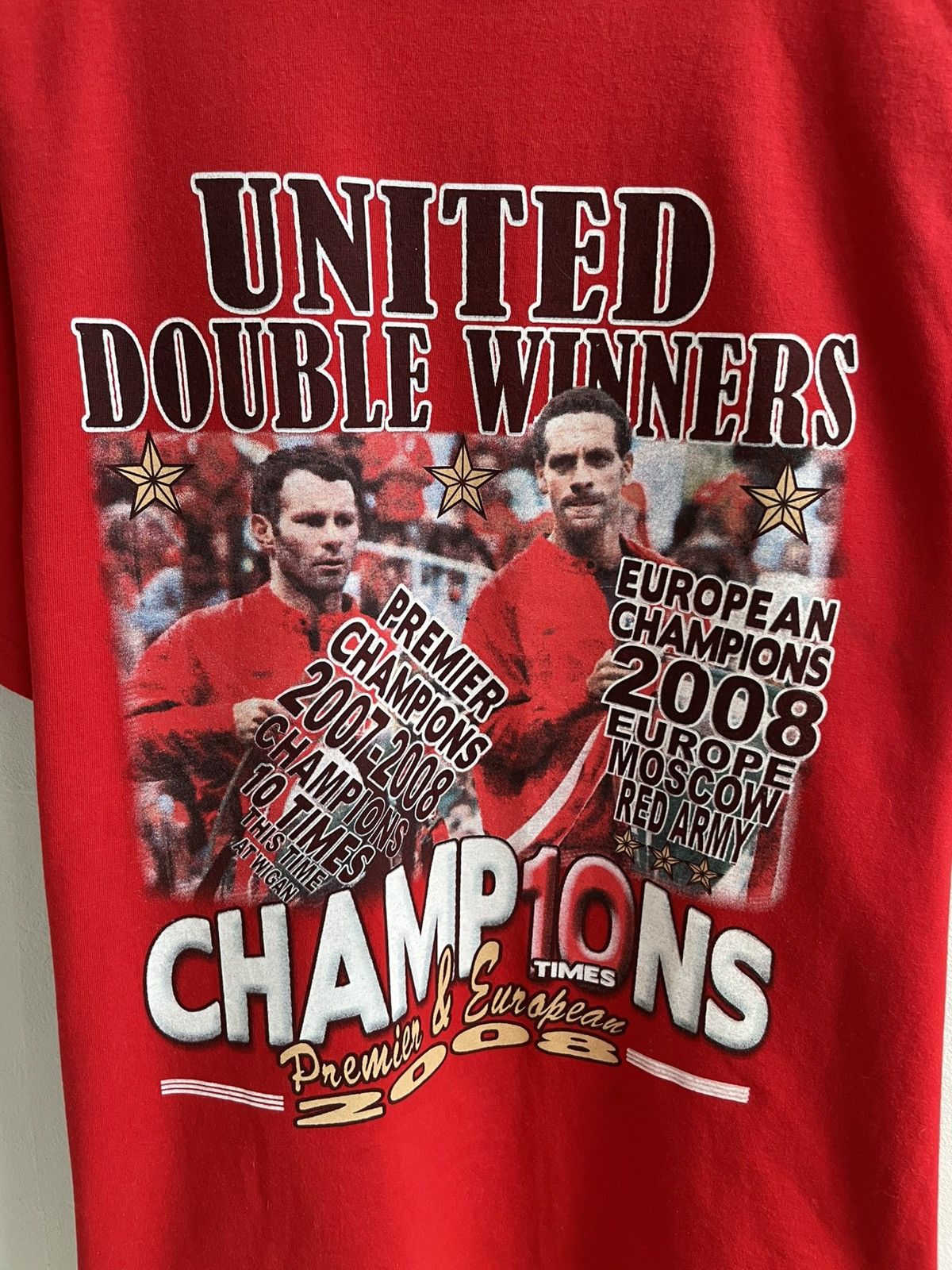 Vintage Manchester United 2007 2008 Fan Merchandise Red T Shirt Tee Size US XL / EU 56 / 4 - 3 Thumbnail