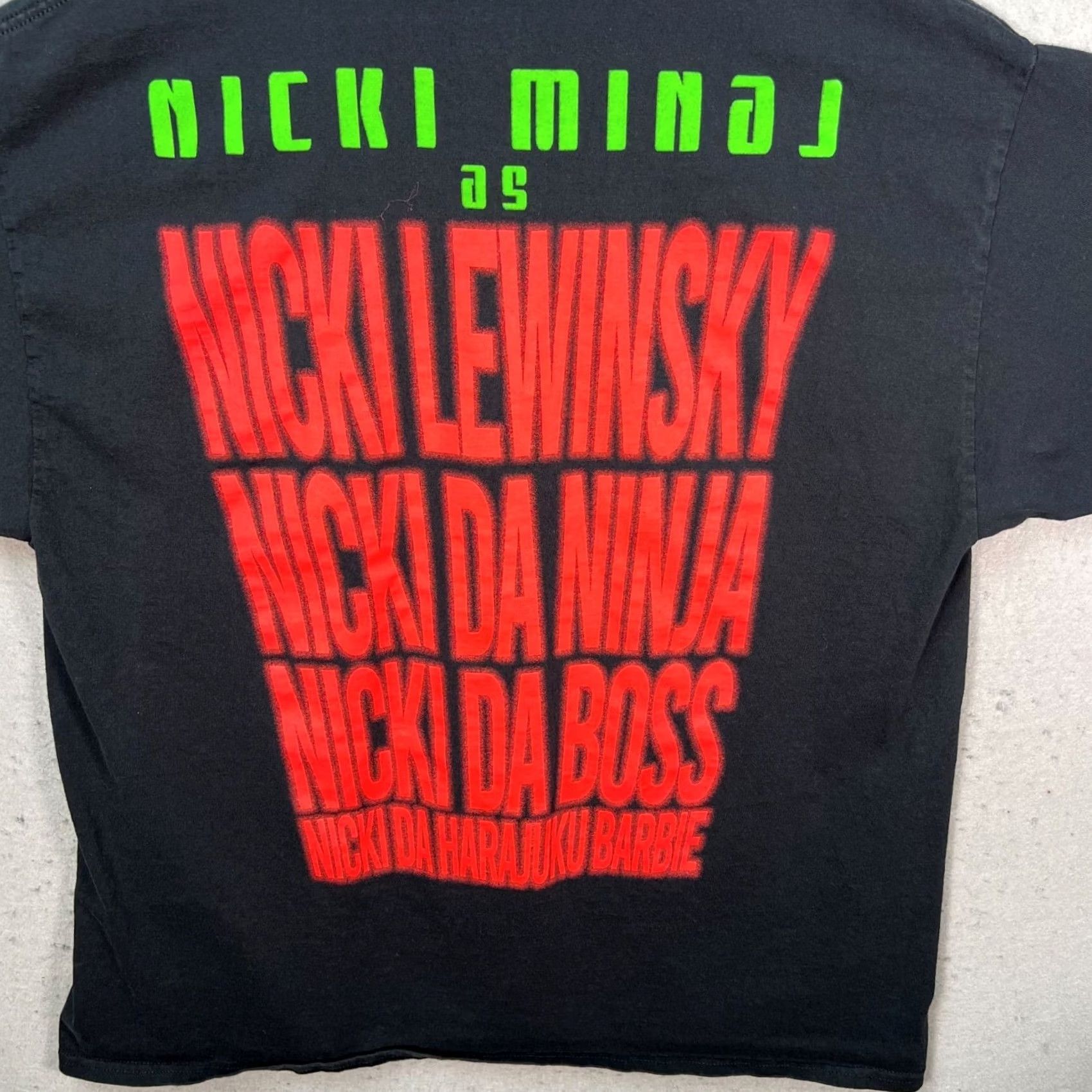 Vintage Nicki Minaj Beam Me Up Scotty Graphic T-Shirt Mens XXL Black 100% Cotton Size US XXL / EU 58 / 5 - 7 Thumbnail