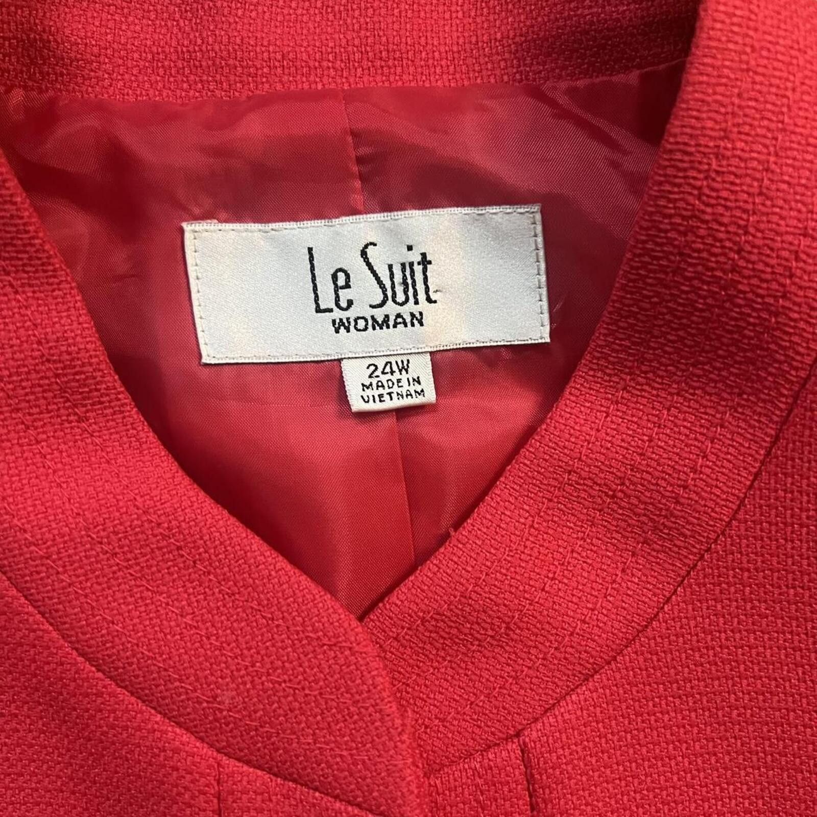 Subtle Le Nguyen Le Suit Cherry Red Blazer Size 3XL / US 20-22 - 4 Thumbnail
