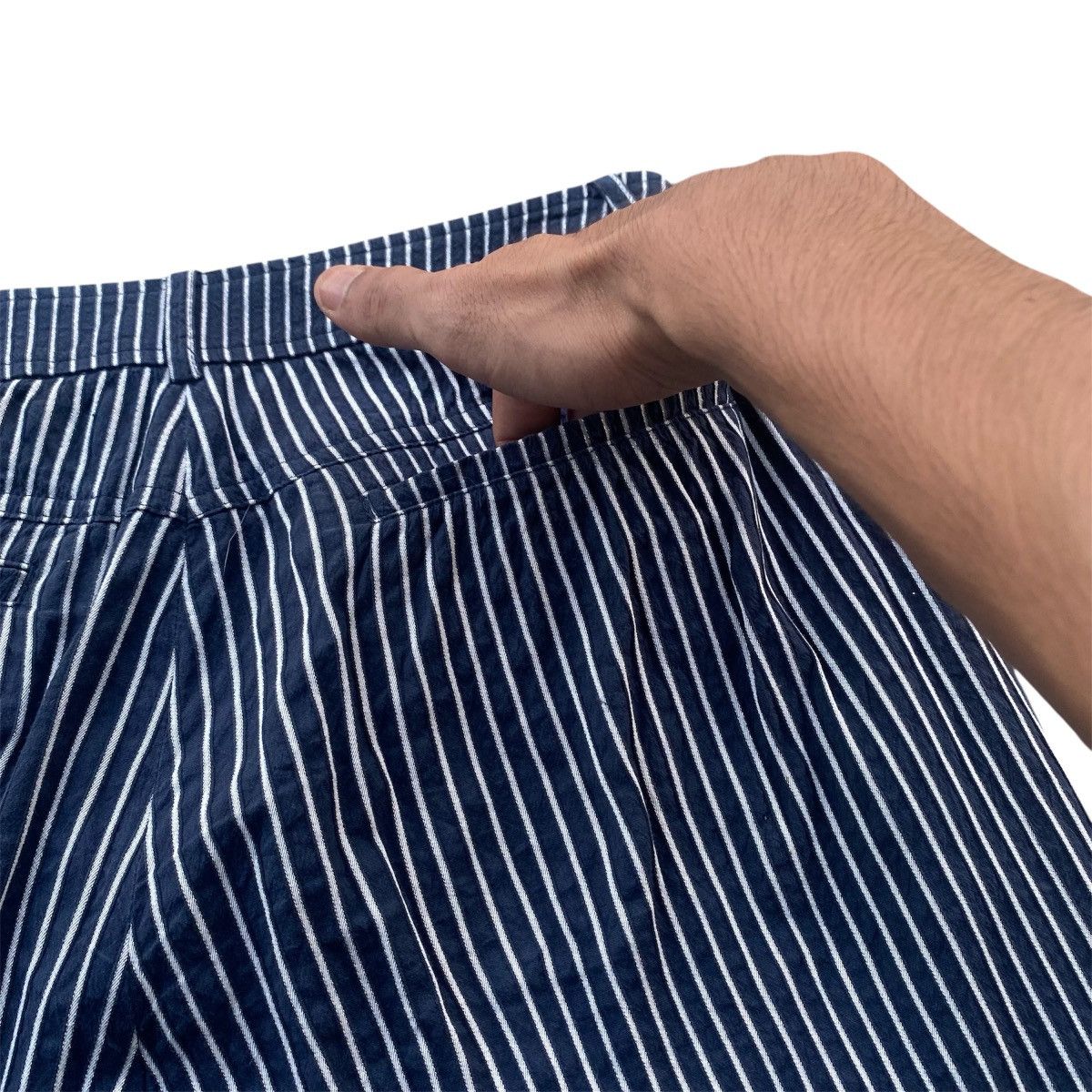 Lanvin LANVIN Sport Pinstripe Hickory Trousers Minimal Luxury Pants Size US 30 / EU 46 - 10 Thumbnail
