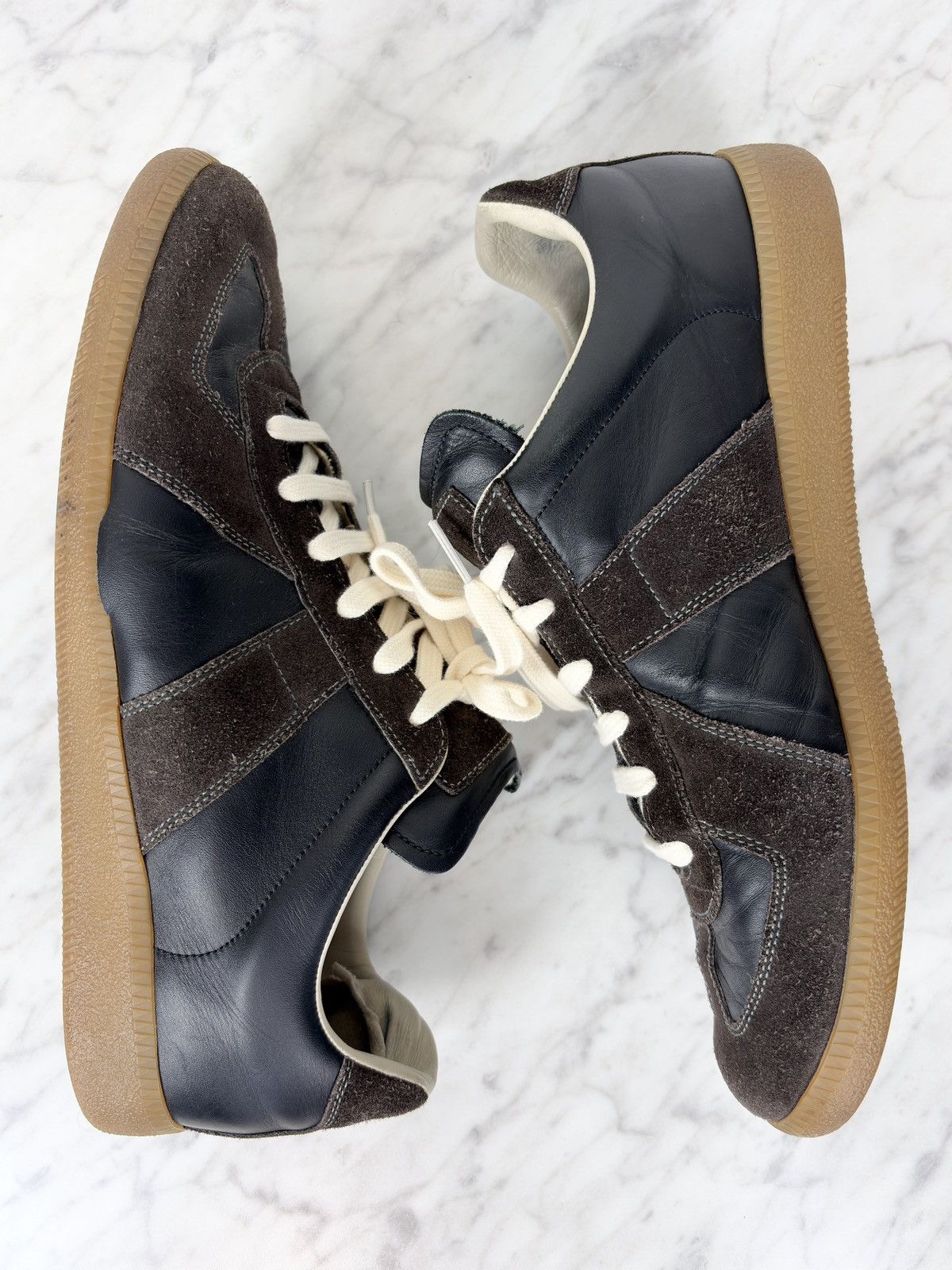 Maison Margiela Brown Suede Leather Replica Gats Sneakers