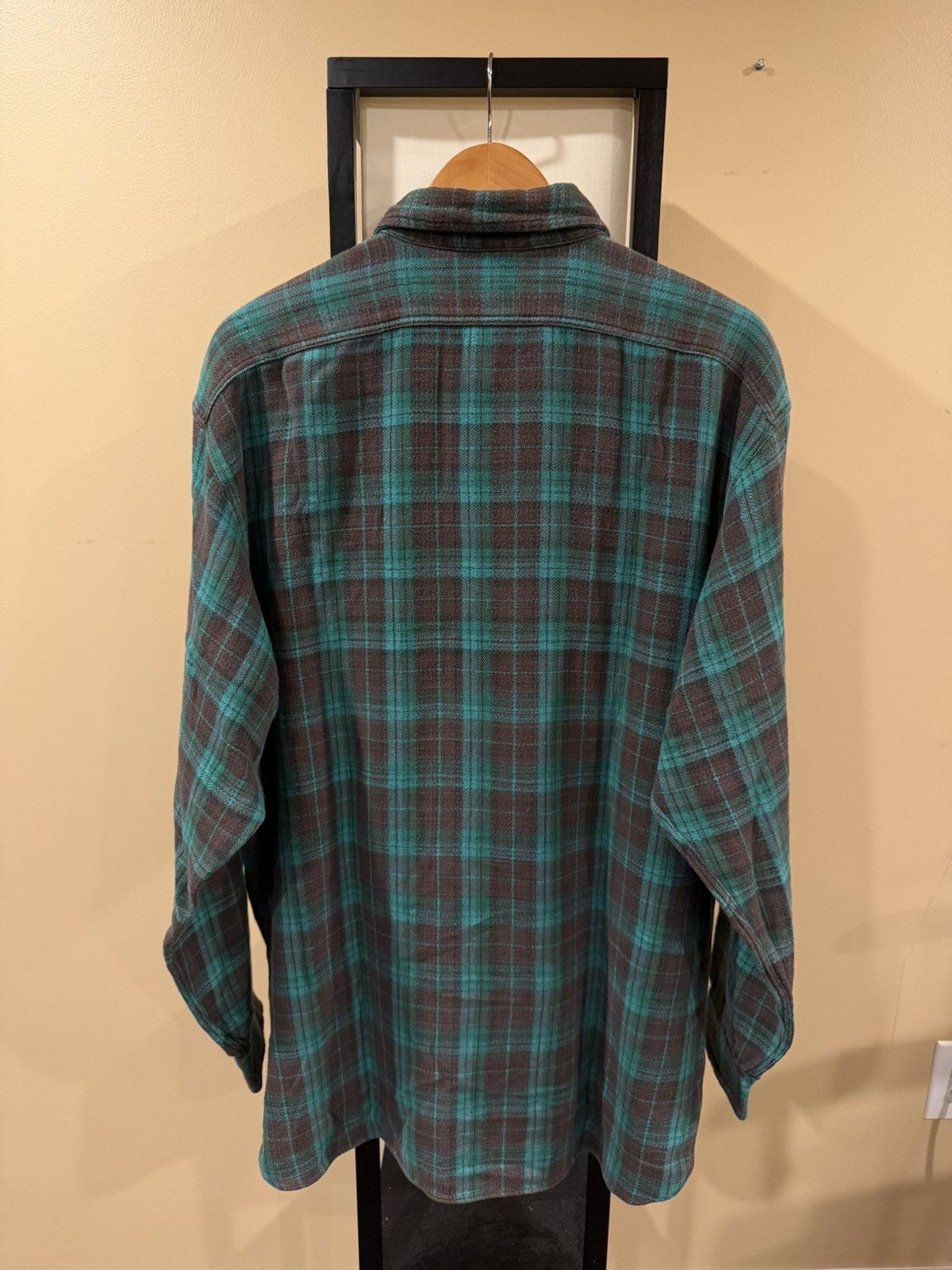 RRL Ralph Lauren RRL Ralph Lauren Vintage 90s Green/Brown Check Flannel Shirt Size US L / EU 52-54 / 3 - 5 Thumbnail