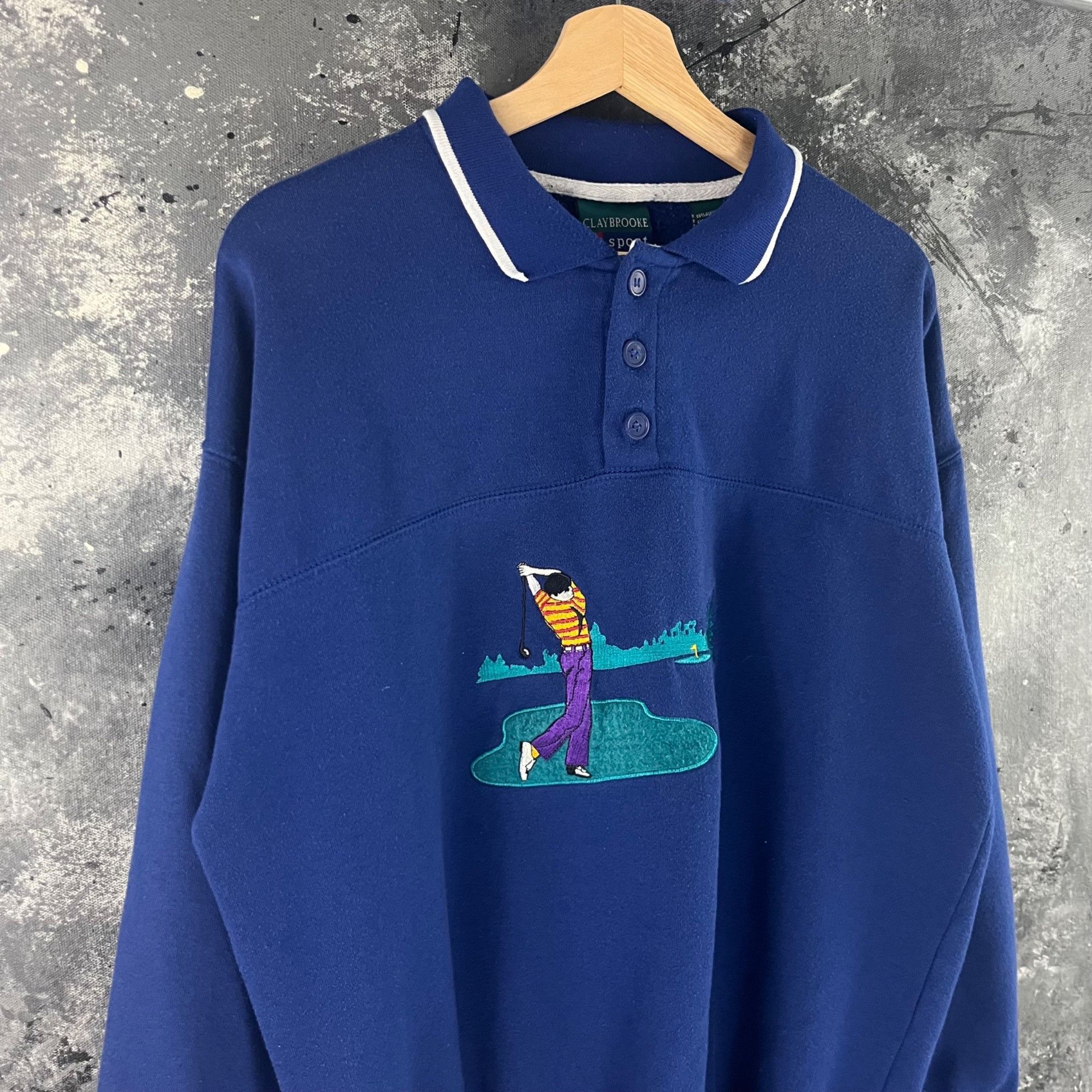 Vintage Vintage 90’s Golf rugby sweatshirt Size US M / EU 48-50 / 2 - 2 Thumbnail