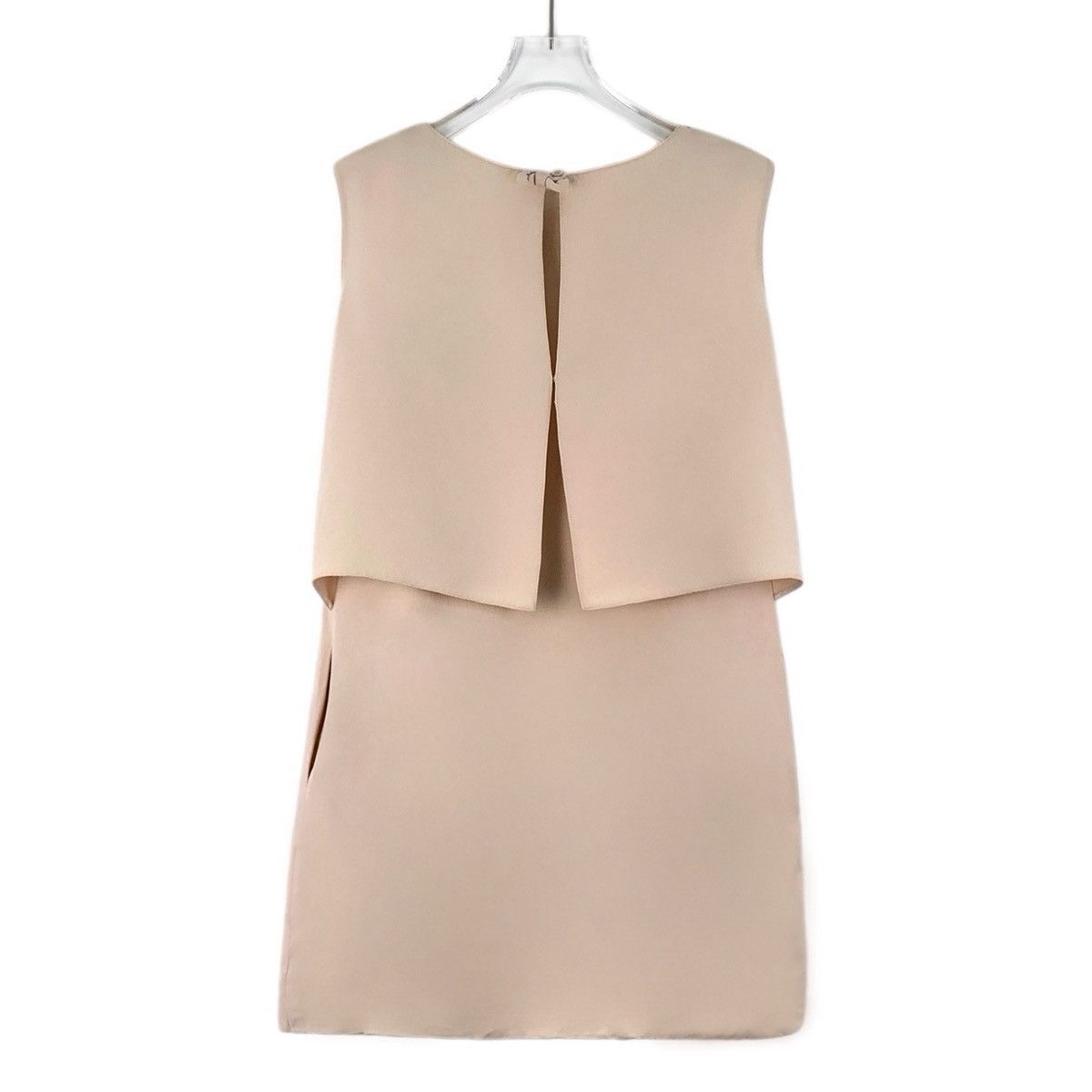 Valentino Valentino Nude Pink Wool Crew Neck Sleeveless Dress K26WX Size L / US 10 / IT 46 - 2 Thumbnail