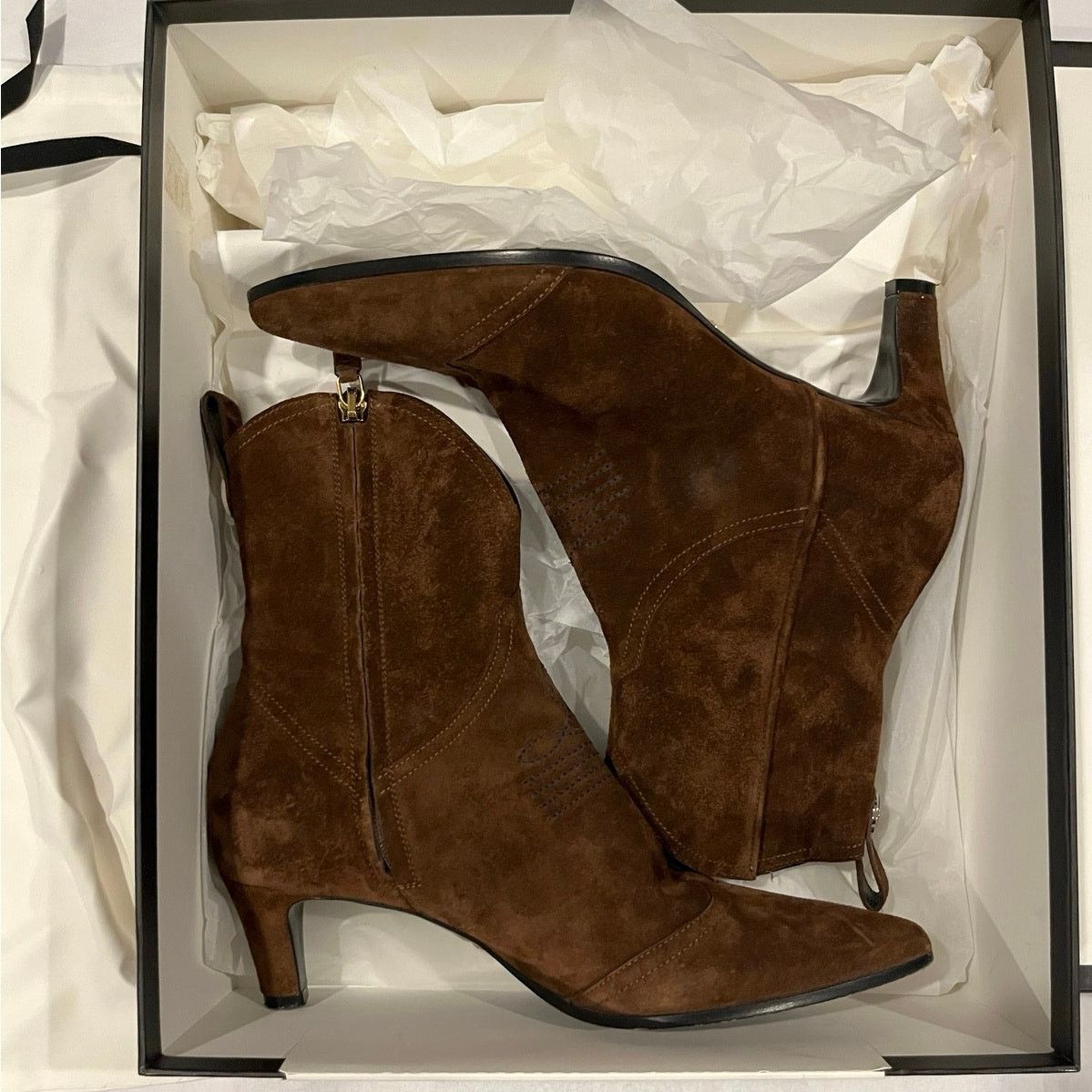 Gucci Gucci Quebec Leather Booties Maroon Size US 6.5 / IT 36.5 - 1 Thumbnail