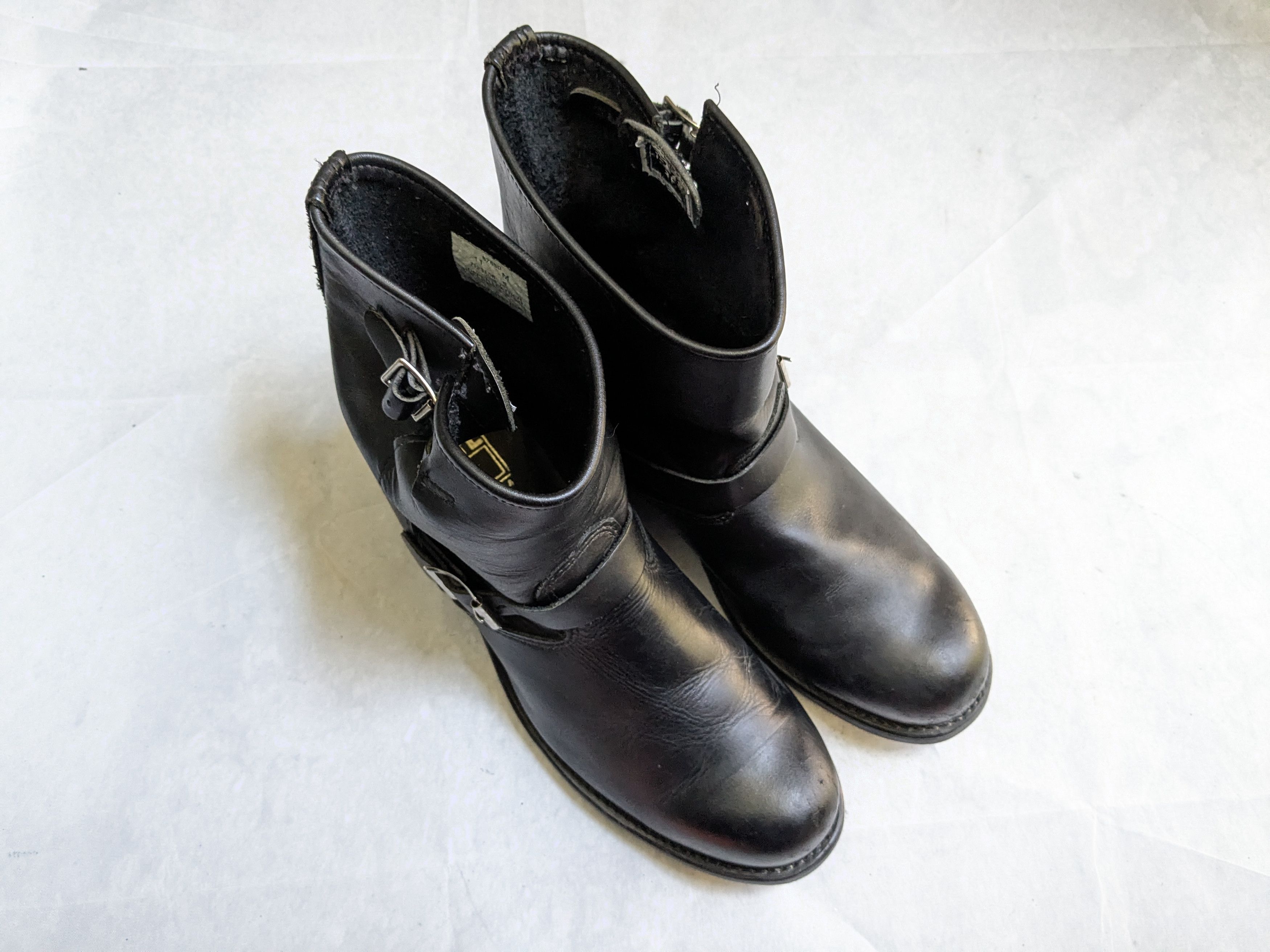 Frye Frye Engineer Black Leather 11 M Leather Buckle Size US 11 / EU 44 - 4 Thumbnail