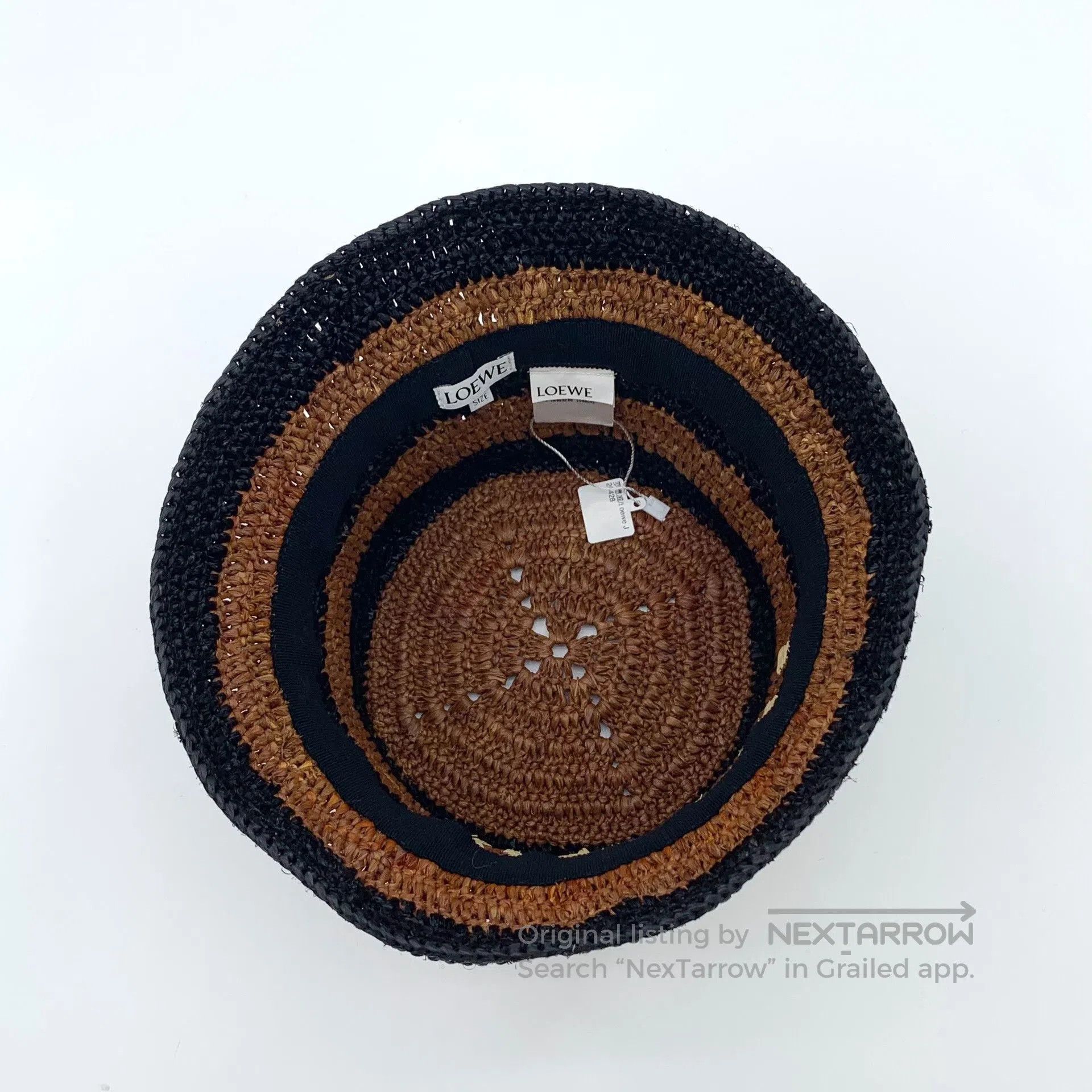 Loewe Loewe Logo Embroidery Raffia Straw Bucket Hat. Size ONE SIZE - 6 Thumbnail