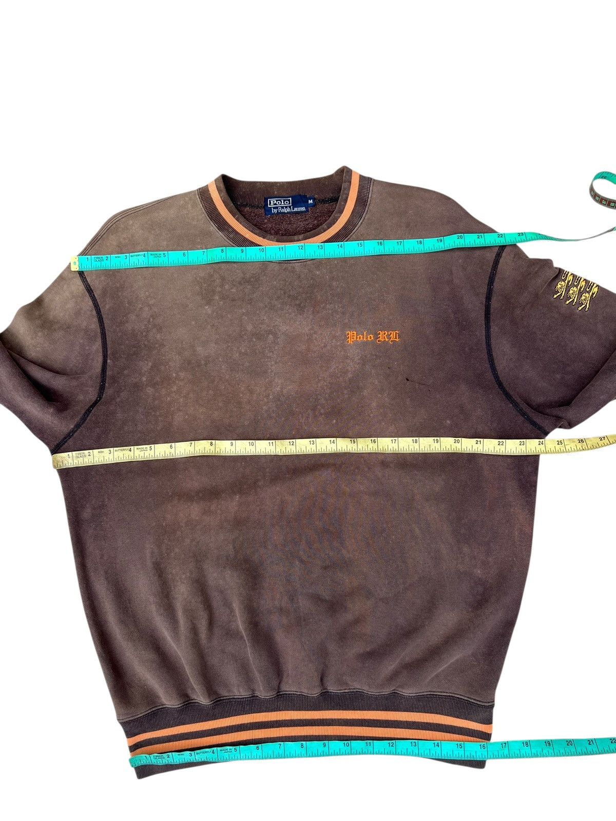Polo Ralph Lauren Trashed 90s Polo Ralph Lauren Distress Sun Faded Sweatshirt Size US M / EU 48-50 / 2 - 4 Thumbnail