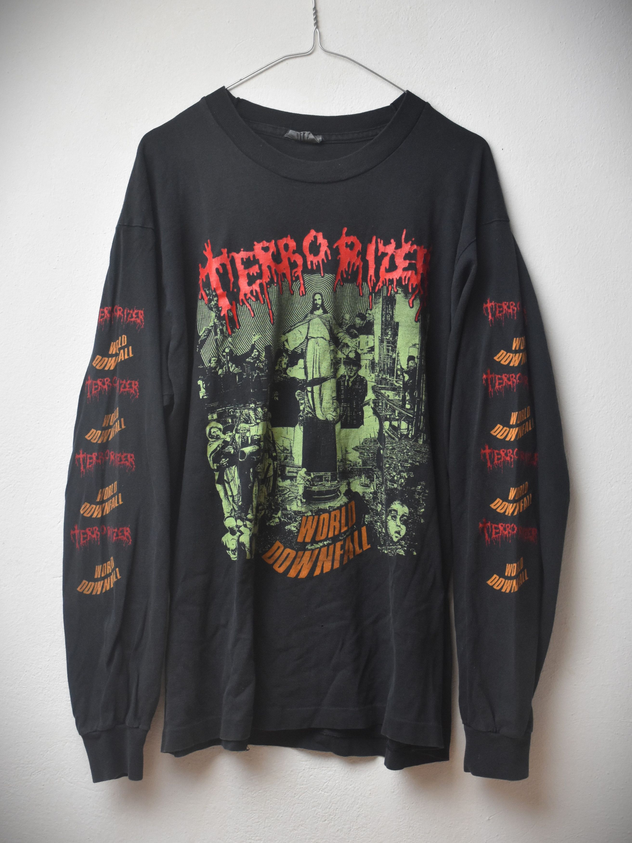Band Tees × Vintage Vintage 90s Terrorizer longsleeve World Downfall Size US XL / EU 56 / 4 - 1 Thumbnail