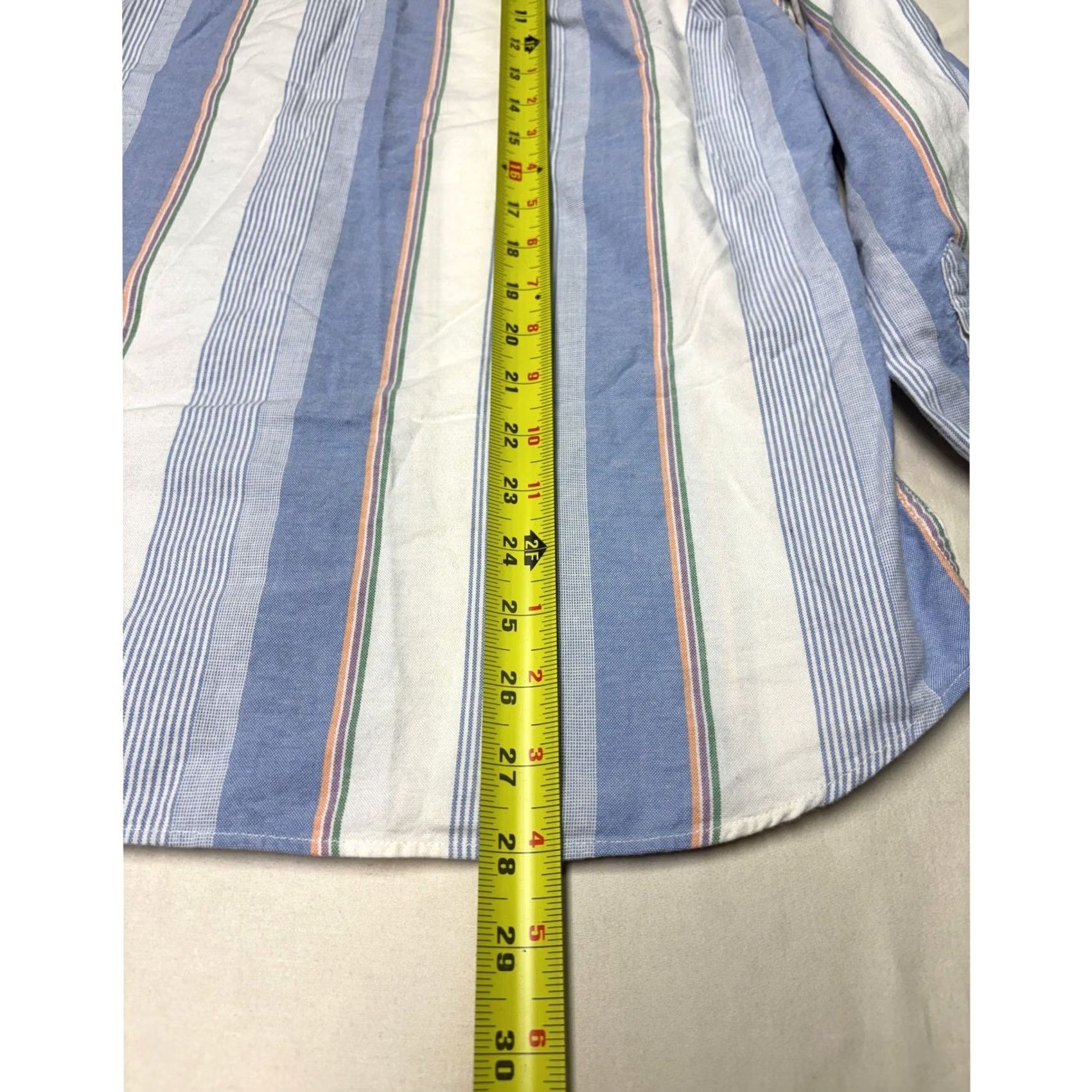 J.Crew J.Crew Broken-In Oxford Shirt Mens M Slim Fit Blue Striped Organic Cotton Shirt Size US M / EU 48-50 / 2 - 7 Thumbnail