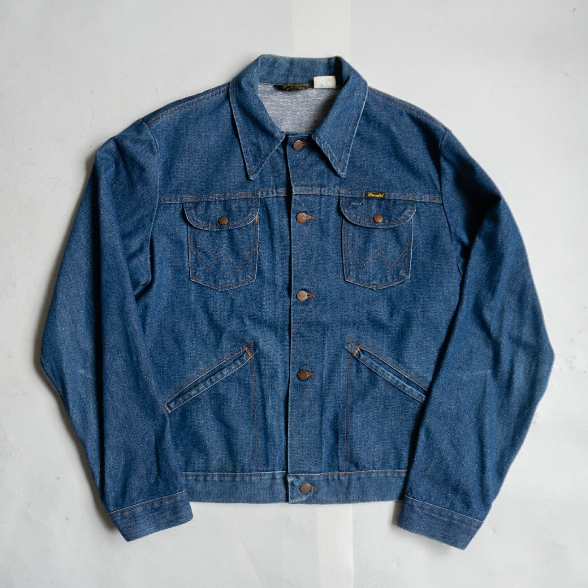 Vintage × Wrangler 74126NV 70s True Vintage Wrangler Navy Denim