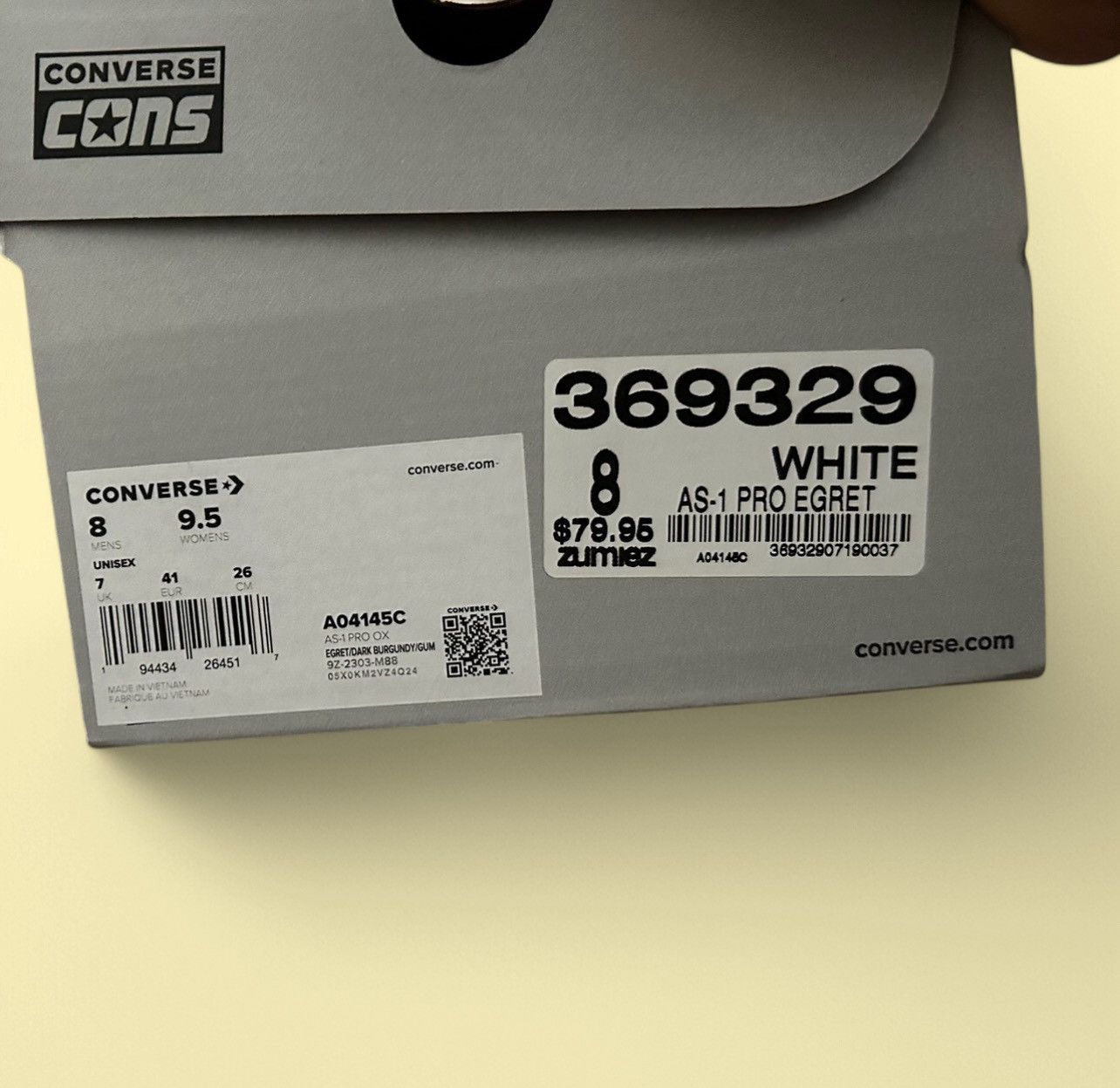Converse Used Burgundy and white Converse trainers. Size US 8 / EU 41 - 8 Thumbnail