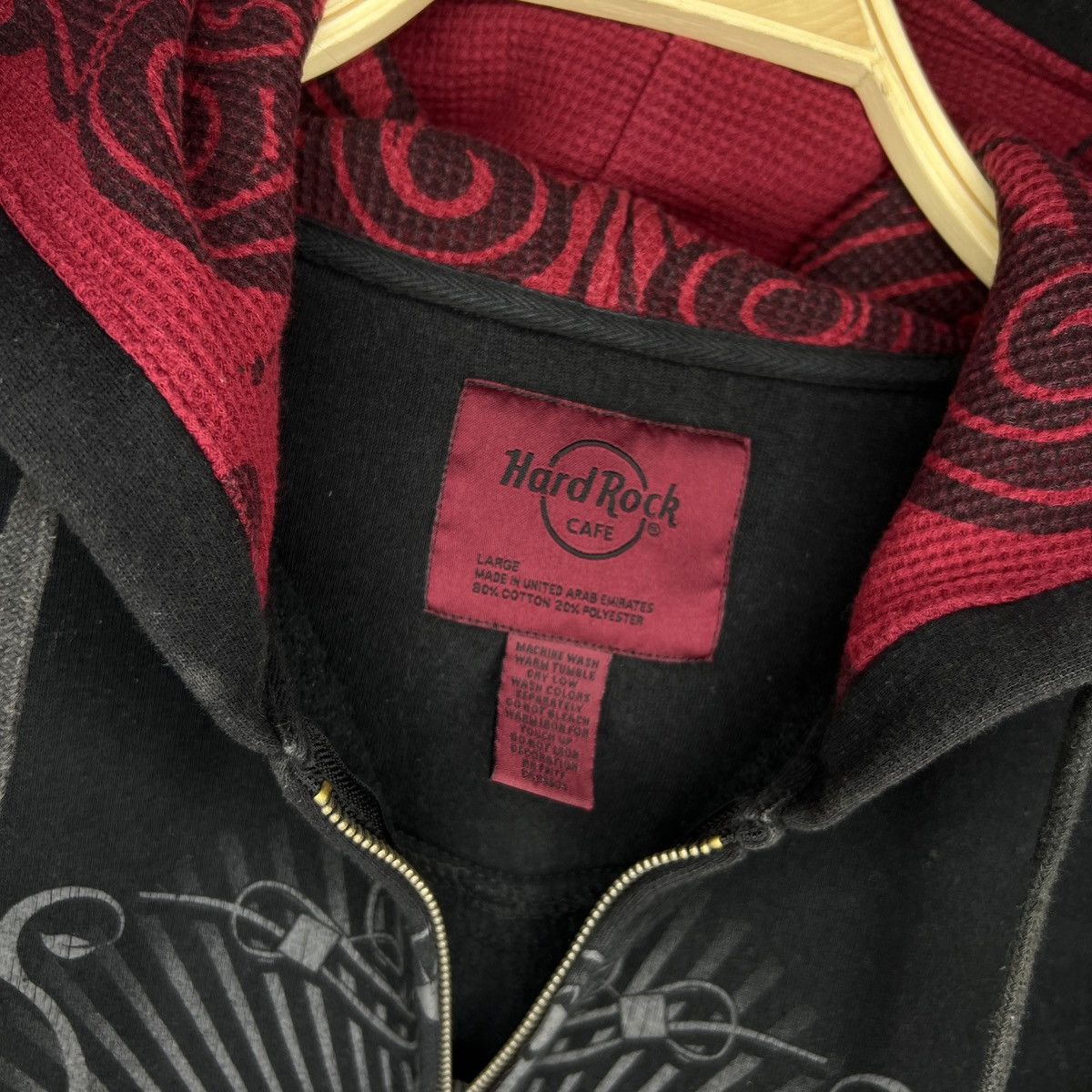 Hard Rock Cafe × Vintage HARD ROCK CAFE VINTAGE ZIP HOODIE AFFLICTION STYLE Size US XL / EU 56 / 4 - 5 Thumbnail