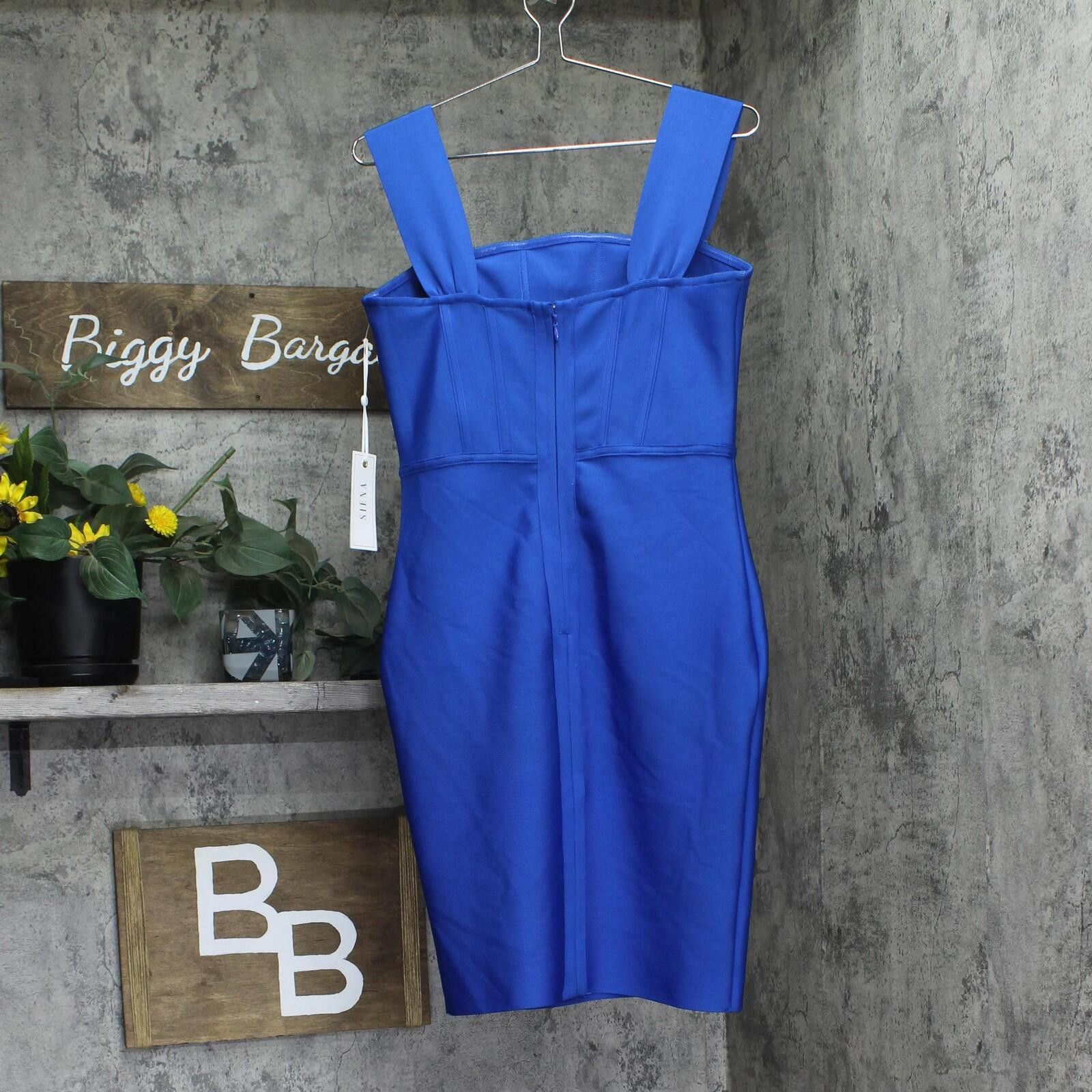 Signal Sport Siena Square-neck Sleeveless Dress Sasr1056 Sapphire Blue 8 Size M / US 6-8 / IT 42-44 - 2 Thumbnail