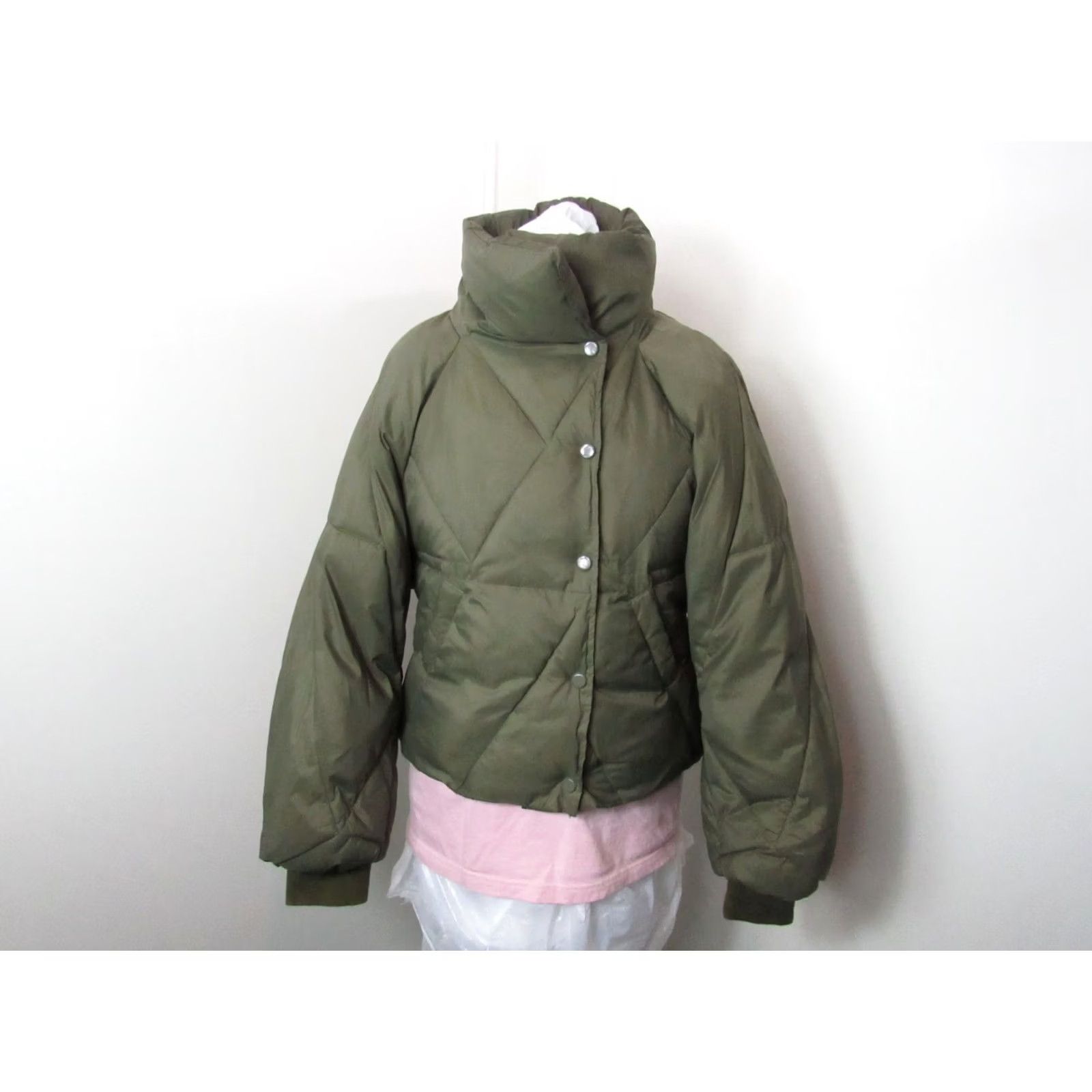 Vintage ESQUALO Military Green Puffer Jacket Snap Button Womens Size 6 Size M / US 6-8 / IT 42-44 - 5 Thumbnail