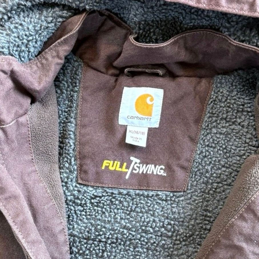 Carhartt Carhartt Jacket Women's XL Full Swing Sherpa Lined Caldwell 102248 Brown Workwear Outdoor Size XL / US 12-14 / IT 48-50 - 4 Thumbnail
