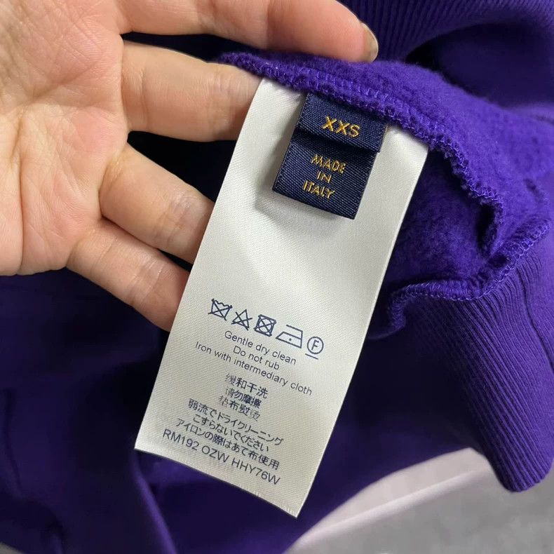 Louis Vuitton Louis Vuitton Purple embossed casual long-sleeve hooded sw Size US XXS / EU 40 - 3 Thumbnail