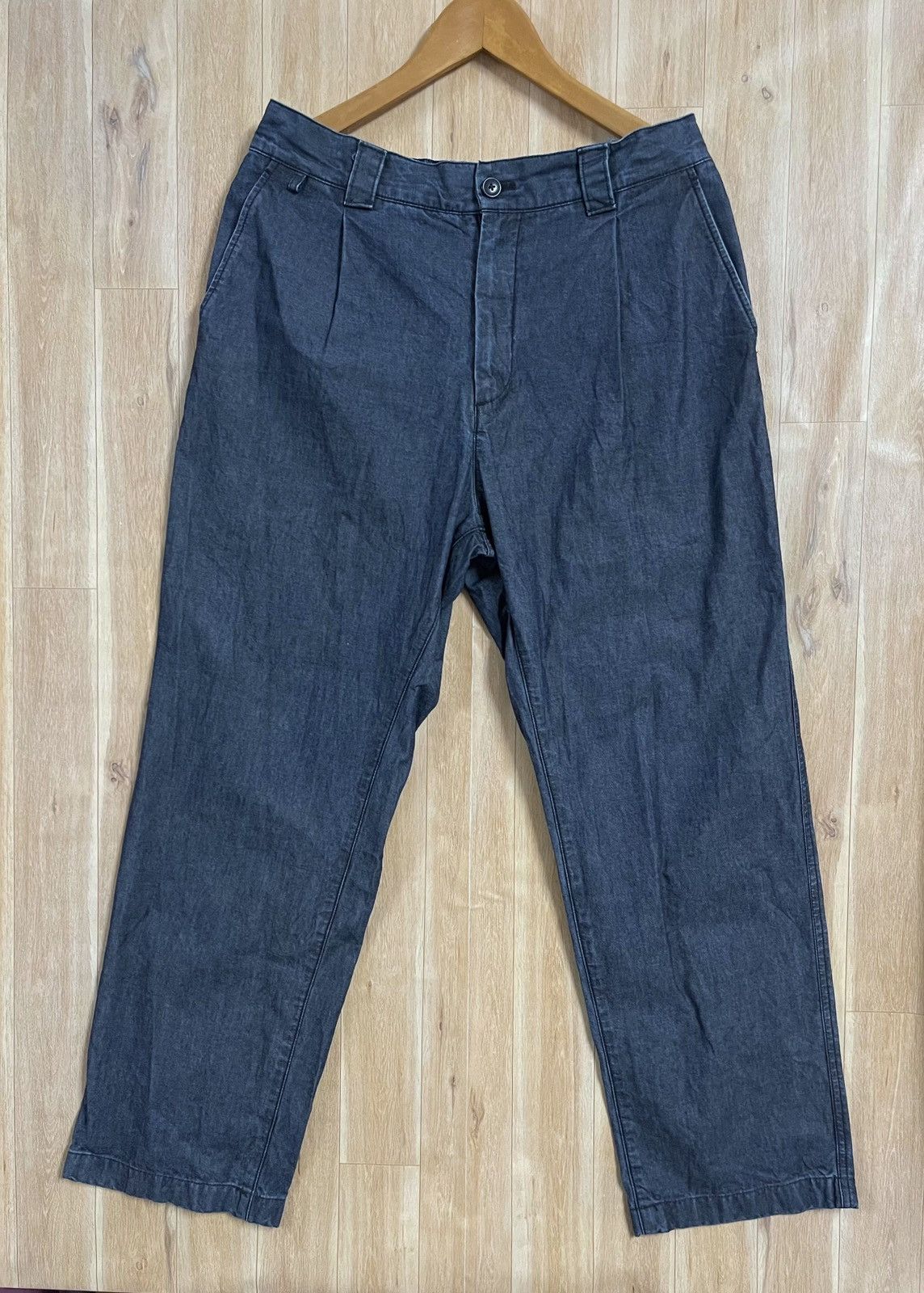 JW Anderson × Japanese Brand J.W Anderson Relax Pants W33 L40 Light Denim Chambray Size US 33 - 1 Thumbnail