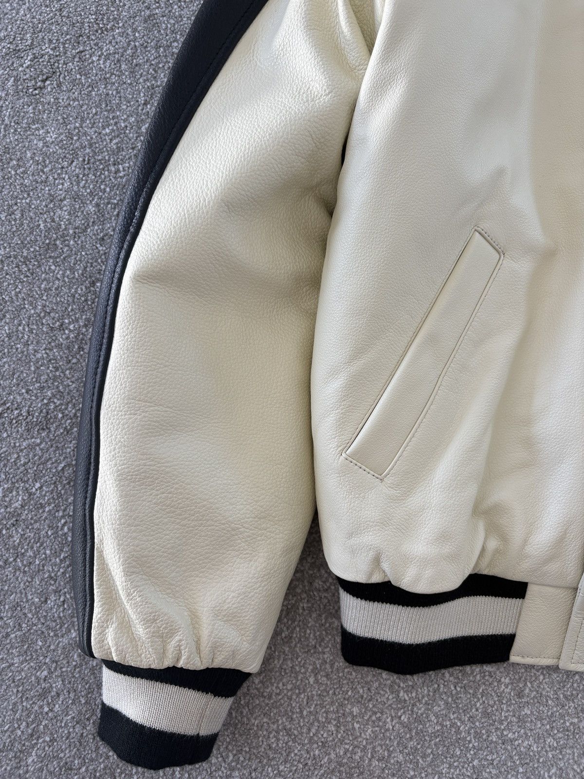 Golf Wang Golf Wang Olde Cream Leather Jacket (Winter 2020) Size US S / EU 44-46 / 1 - 4 Thumbnail