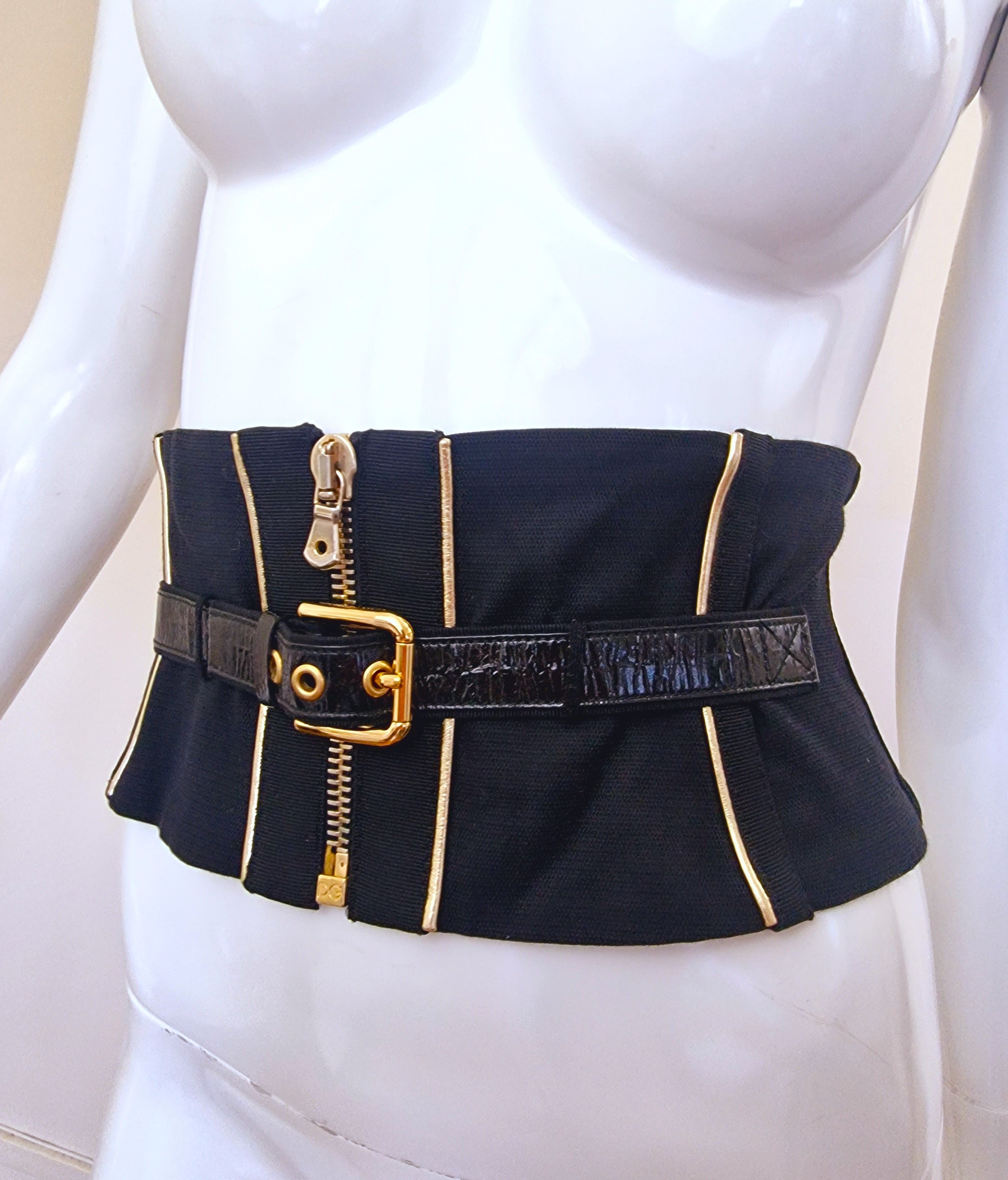 Dolce Gabbana corset belt Black Corset Belt Mini Skirt (F4CM5T-GDBPB-S9000-BLACK) main image 2