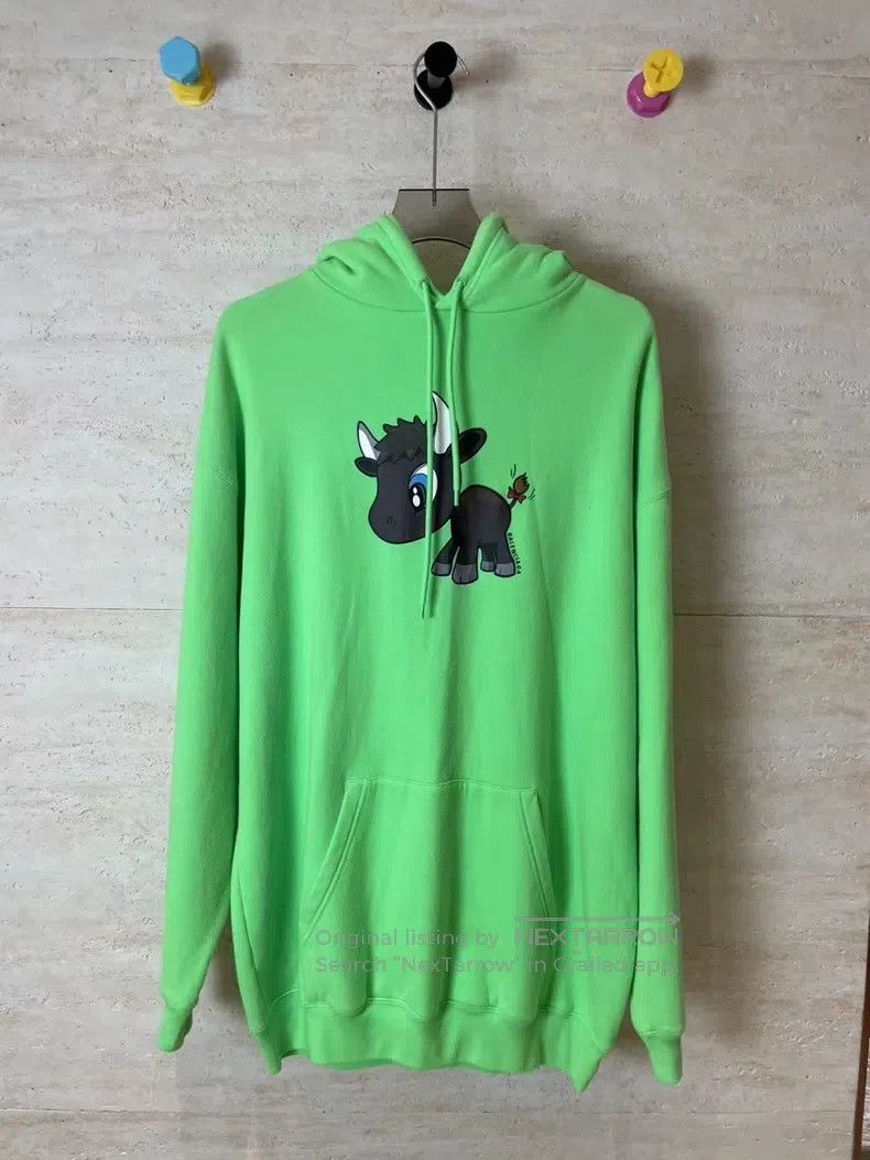 Balenciaga Balenciaga Green Calf Limited Hoodie Size US XS / EU 42 / 0 - 1 Thumbnail