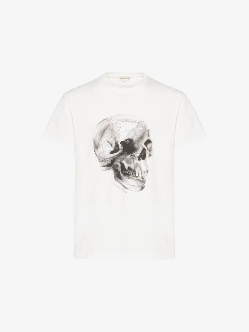 o1w1db10725 Dragonfly Skull T-Shirt in White