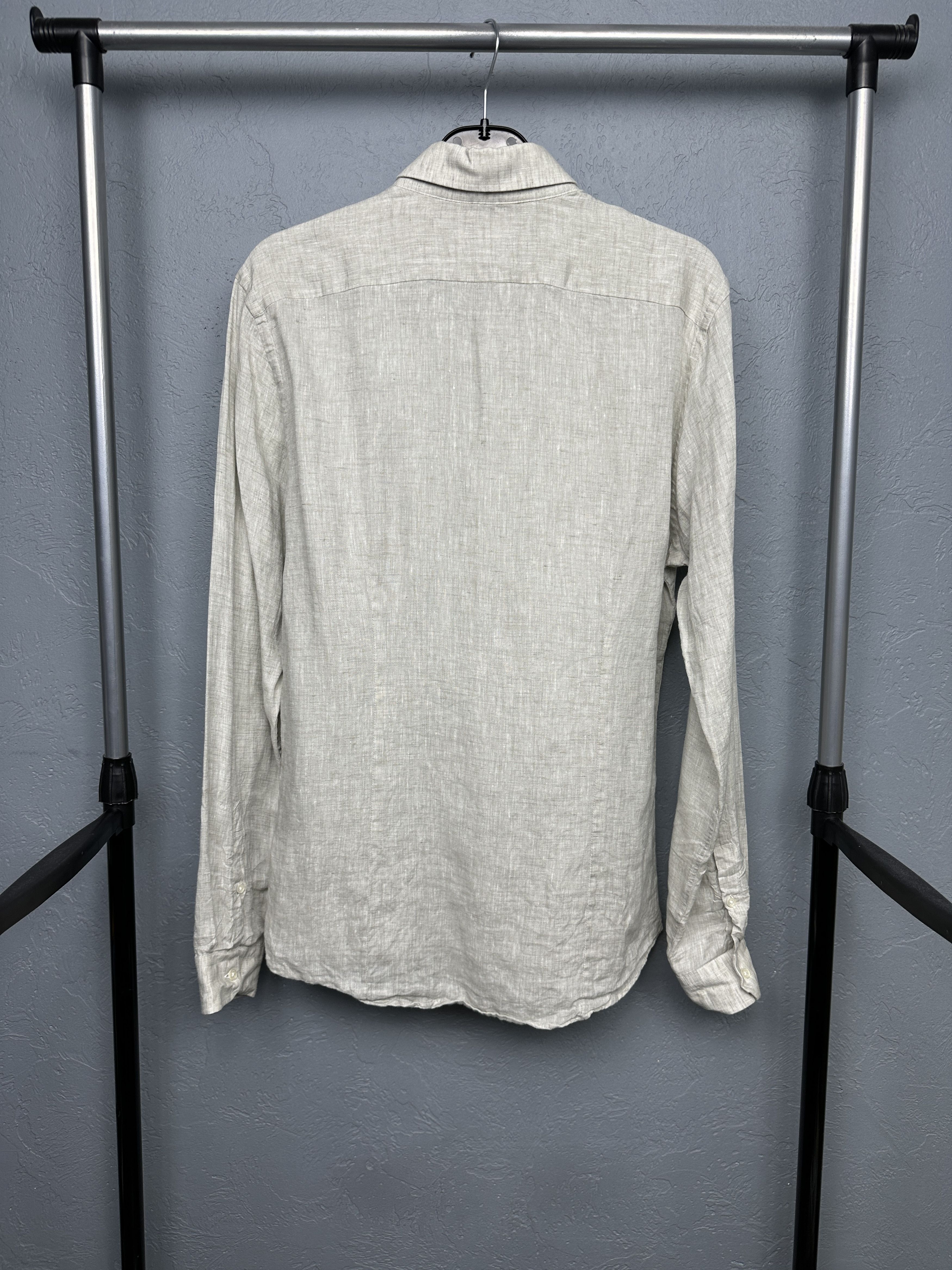 Reiss Reiss Mens Linen Long Sleeve Shirt Size US L / EU 52-54 / 3 - 6 Thumbnail